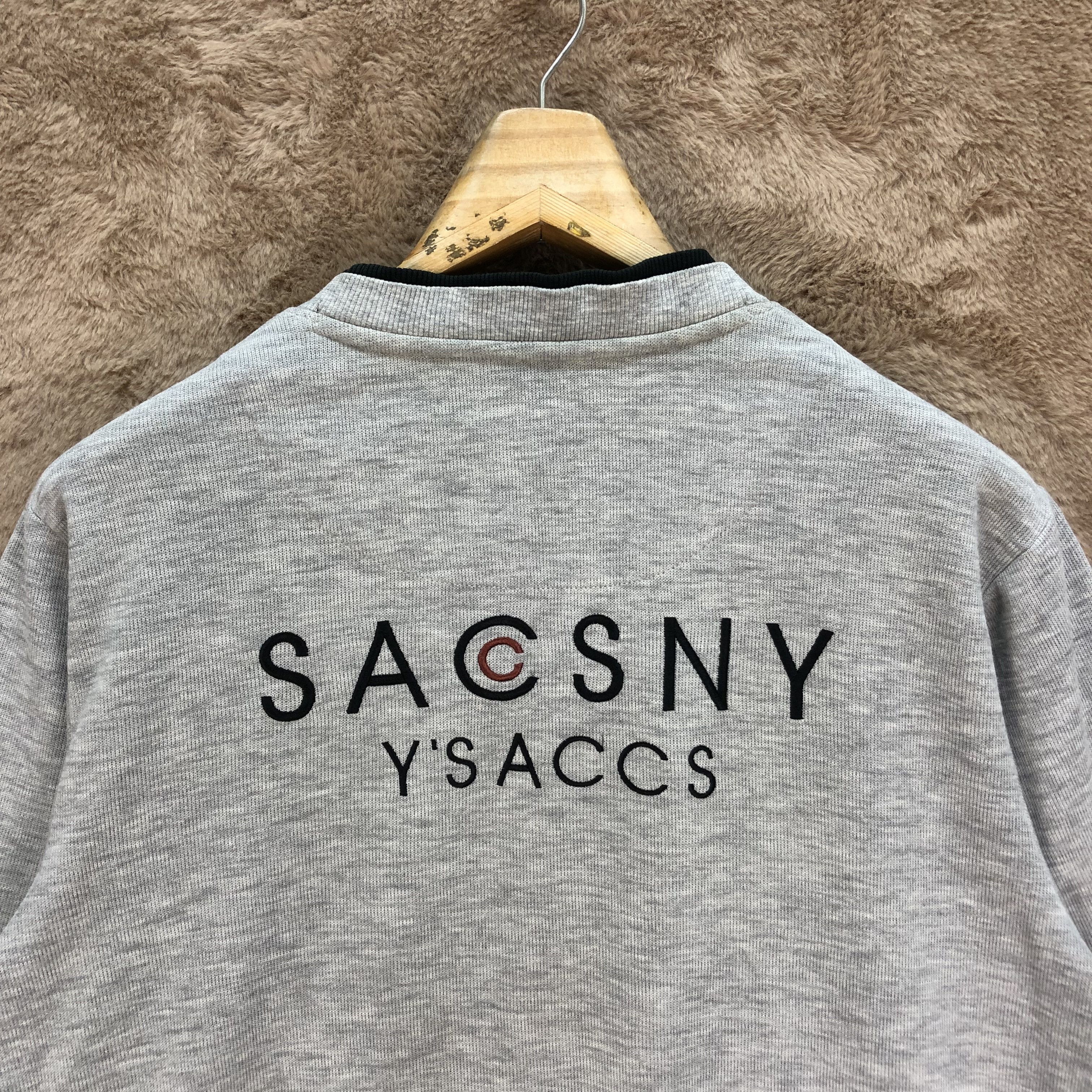 Japanese Brand Rare🔥 SACSNY Y'SACCS Big Logo Sweatshirts #6219-54 Size US M / EU 48-50 / 2 - 2 Thumbnail