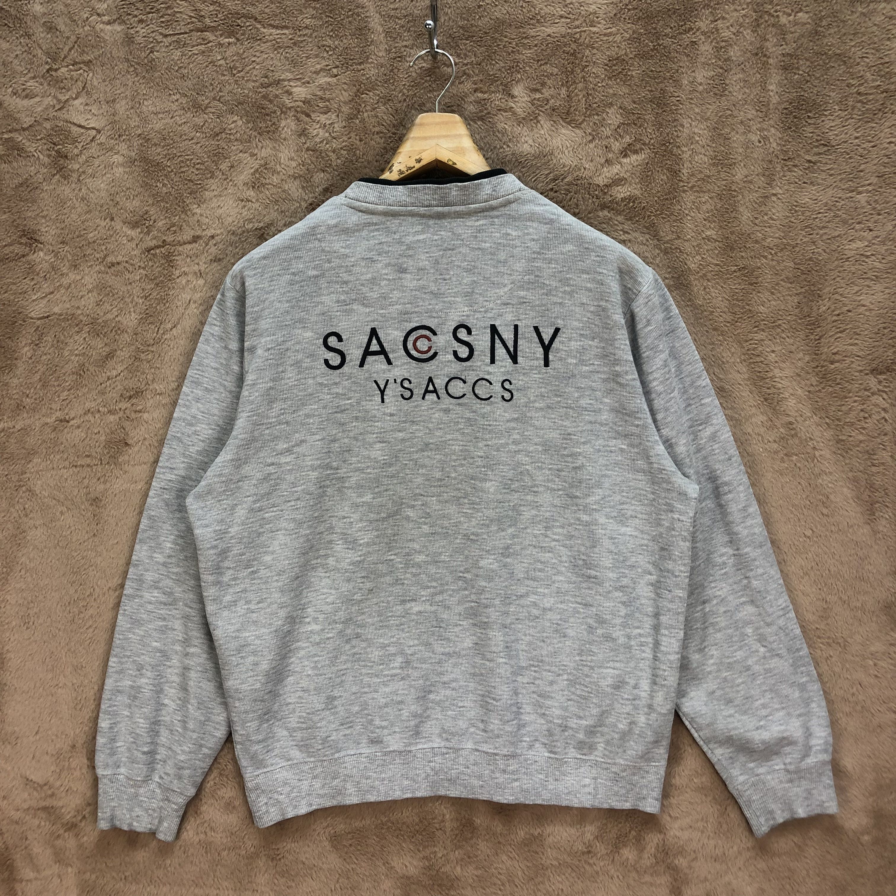 Japanese Brand Rare🔥 SACSNY Y'SACCS Big Logo Sweatshirts #6219-54 Size US M / EU 48-50 / 2 - 1 Thumbnail