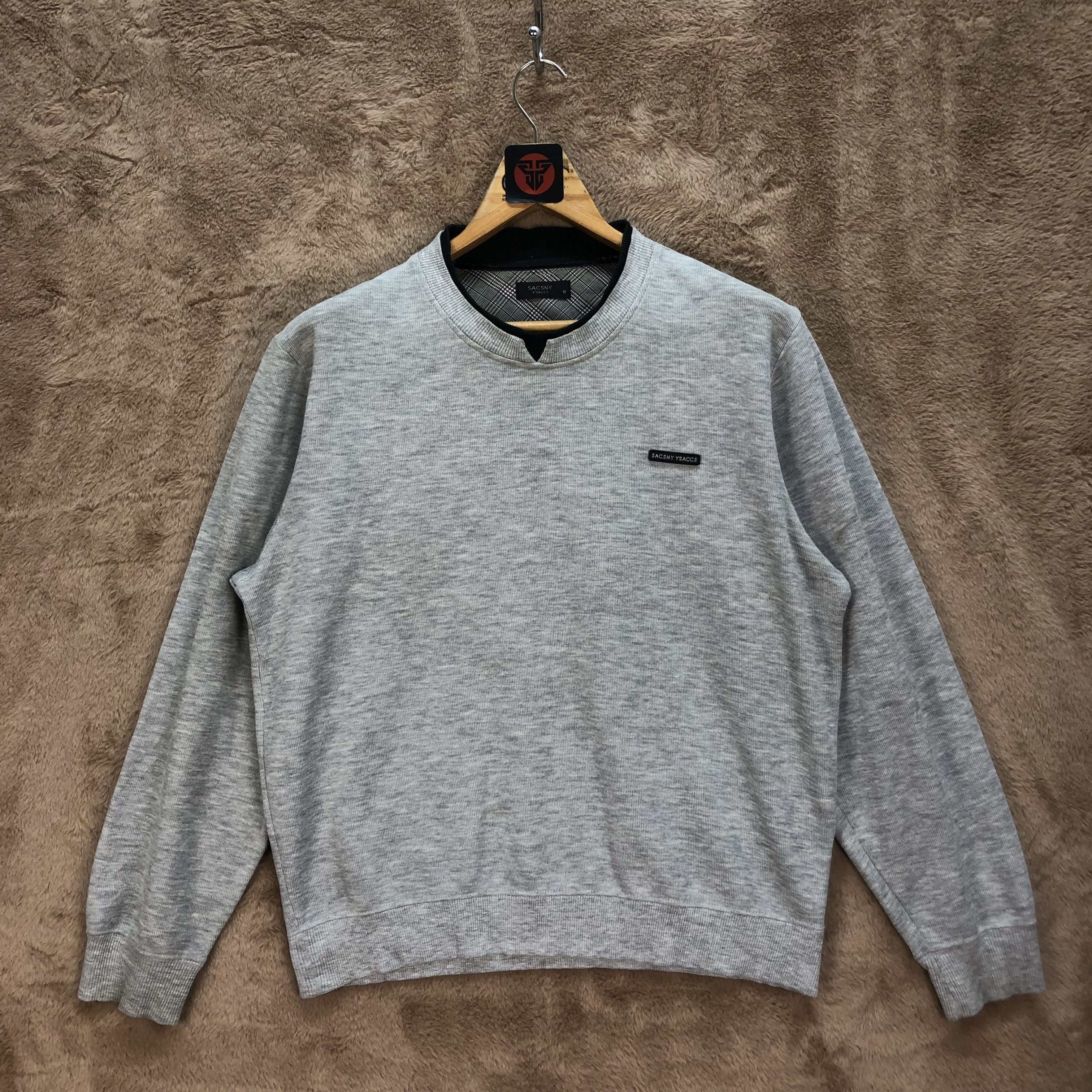 Japanese Brand Rare🔥 SACSNY Y'SACCS Big Logo Sweatshirts #6219-54 Size US M / EU 48-50 / 2 - 3 Thumbnail