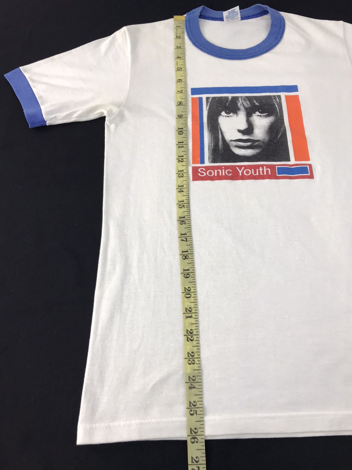 Band Tees Rare Sonic Youth Jane Birkin Blue Ringer Tee Big Printed Size US S / EU 44-46 / 1 - 7 Thumbnail