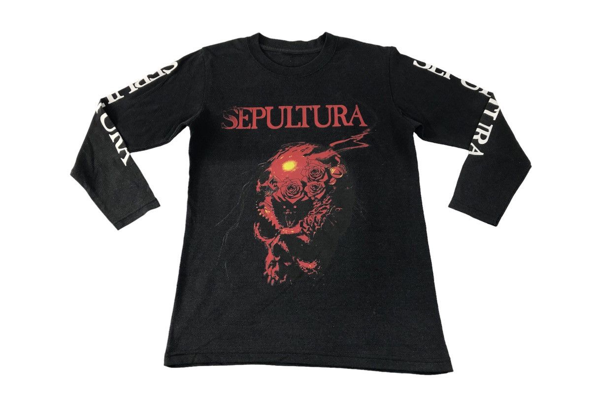 Band Tees Sepultura Beneath The Remain Tour 90 Sidetape Longsleeve Tee Size US S / EU 44-46 / 1 - 1 Thumbnail
