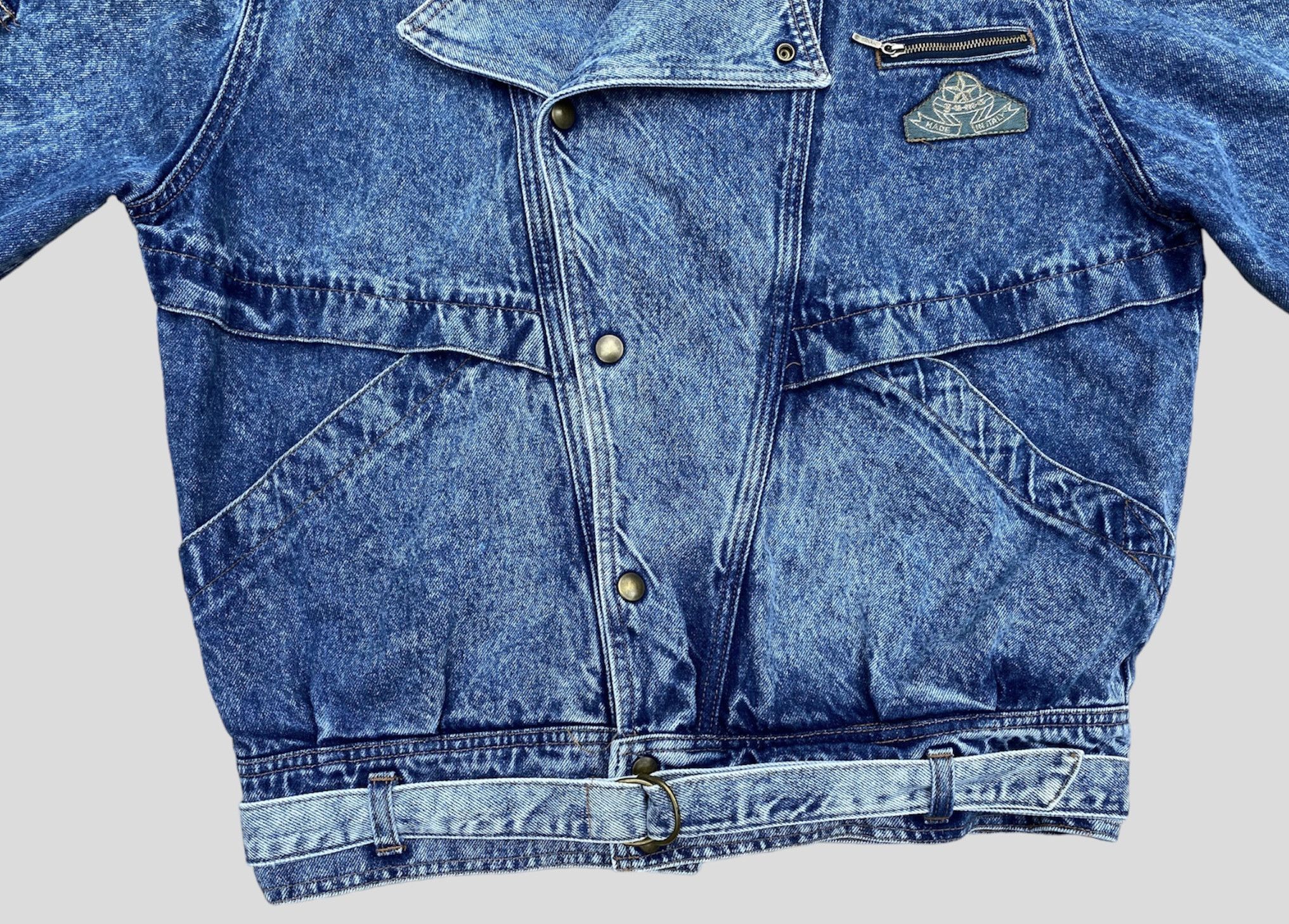 Vintage Rare Vintage 80s Oversized Denim Bomber Jacket Size US M / EU 48-50 / 2 - 3 Thumbnail