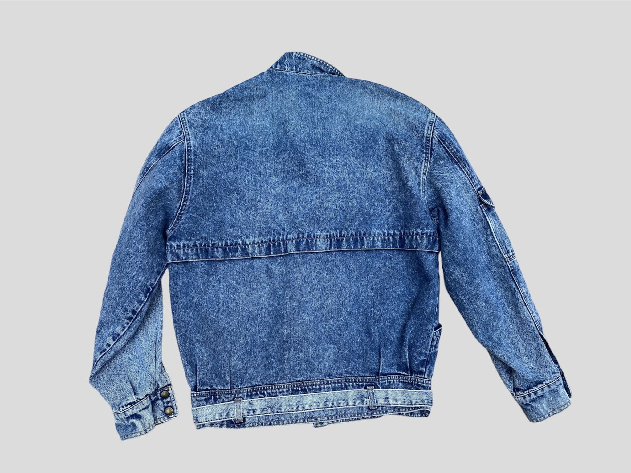 Vintage Rare Vintage 80s Oversized Denim Bomber Jacket Size US M / EU 48-50 / 2 - 5 Thumbnail