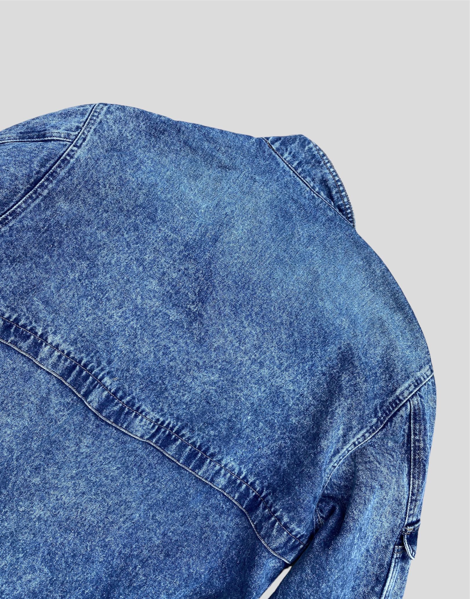 Vintage Rare Vintage 80s Oversized Denim Bomber Jacket Size US M / EU 48-50 / 2 - 6 Thumbnail
