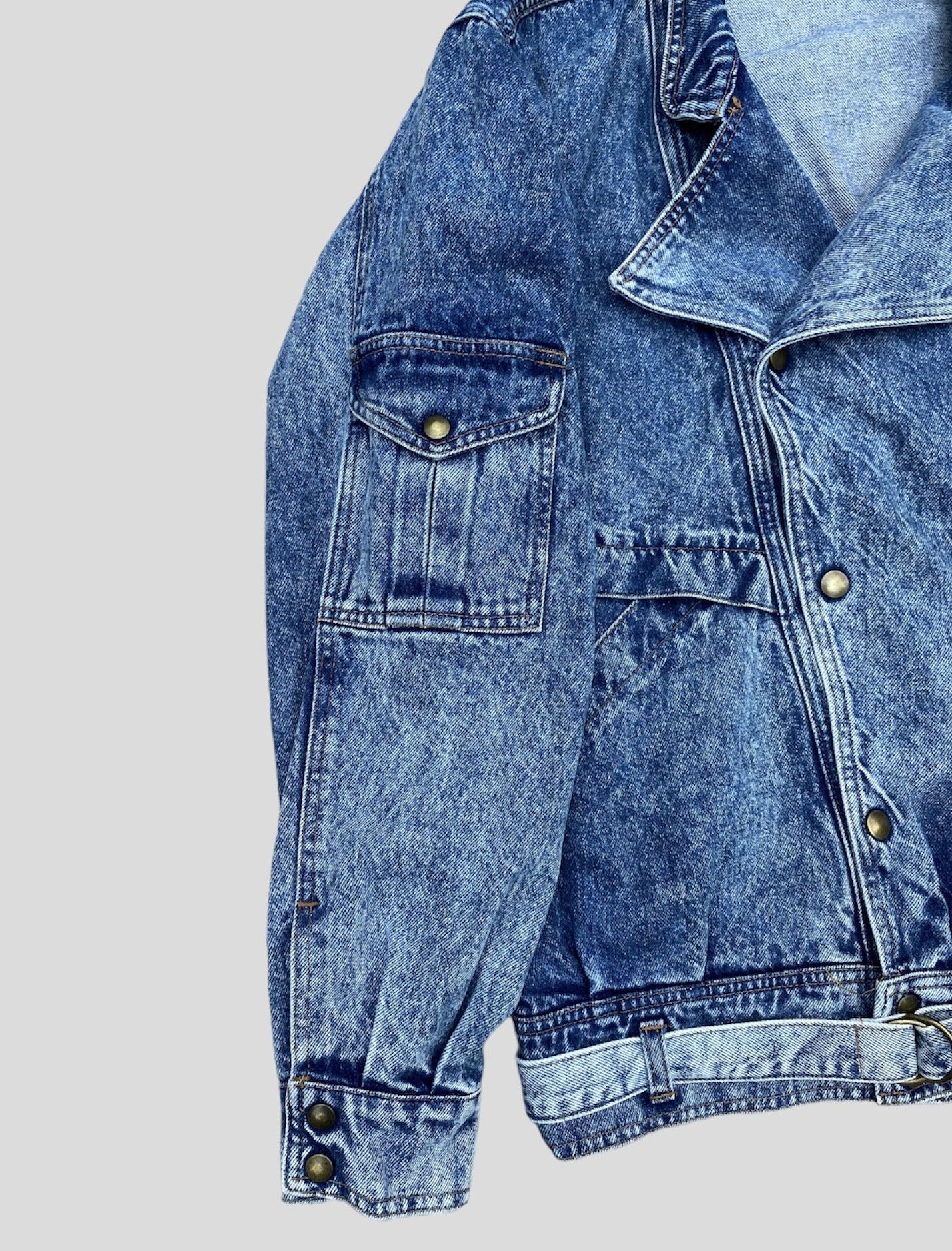 Vintage Rare Vintage 80s Oversized Denim Bomber Jacket Size US M / EU 48-50 / 2 - 4 Thumbnail