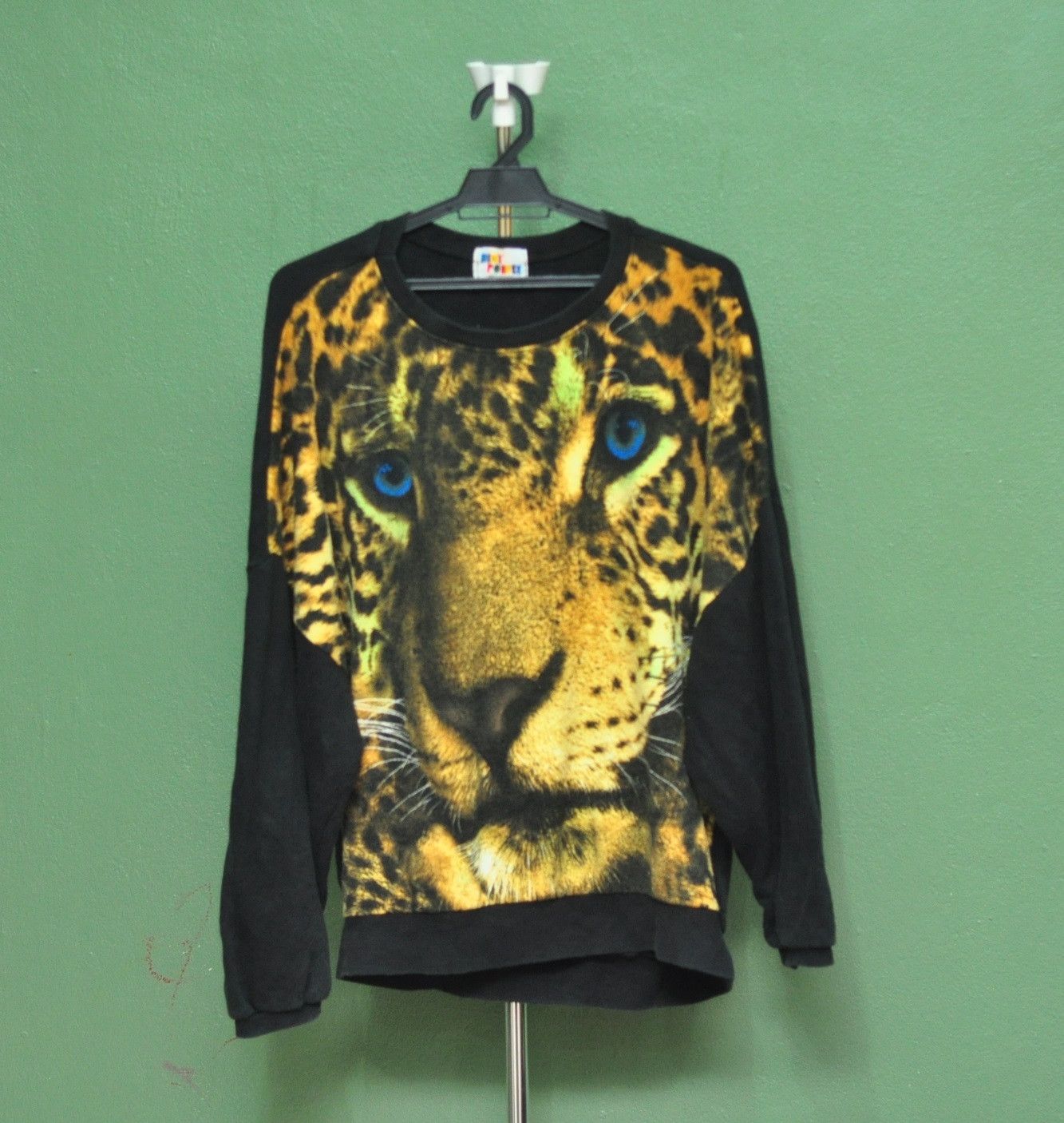 image of Vintage Tiger Face Japanese Designer Fashion Style in Black, Women's (Size Large)