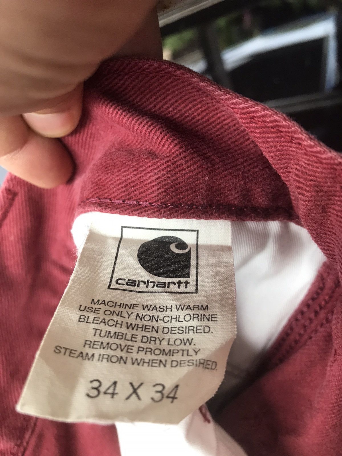 Carhartt × Vintage Maroon Carhartt Single Knee Carpenter Pants Size 34x32 Size US 34 / EU 50 - 10 Thumbnail