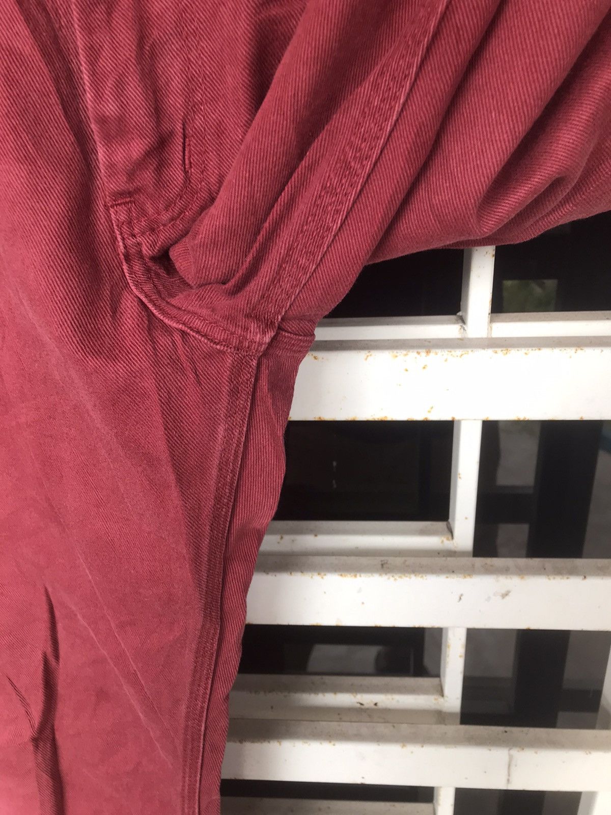 Carhartt × Vintage Maroon Carhartt Single Knee Carpenter Pants Size 34x32 Size US 34 / EU 50 - 4 Thumbnail
