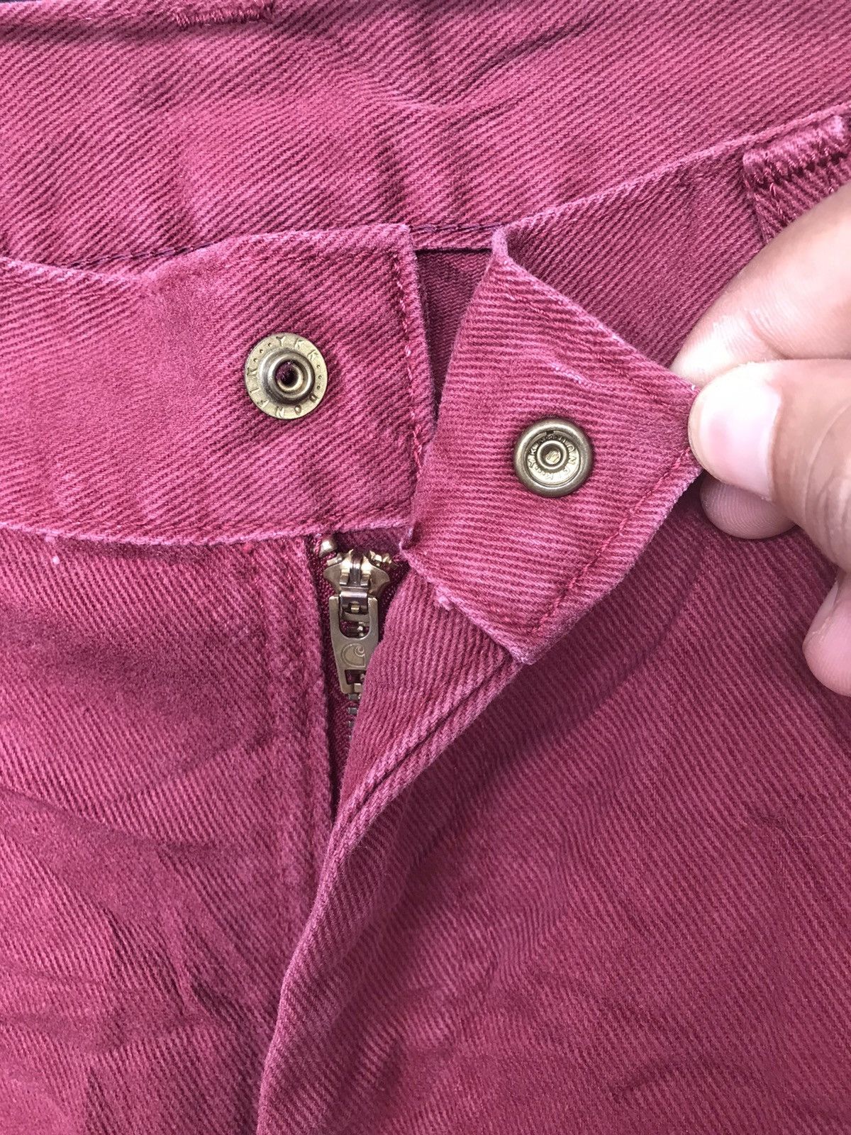 Carhartt × Vintage Maroon Carhartt Single Knee Carpenter Pants Size 34x32 Size US 34 / EU 50 - 6 Thumbnail