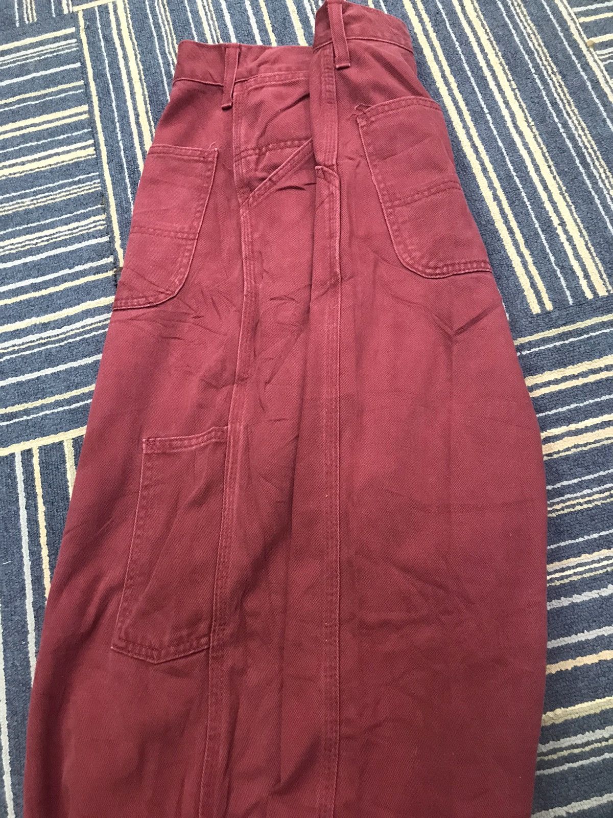 Carhartt × Vintage Maroon Carhartt Single Knee Carpenter Pants Size 34x32 Size US 34 / EU 50 - 8 Thumbnail