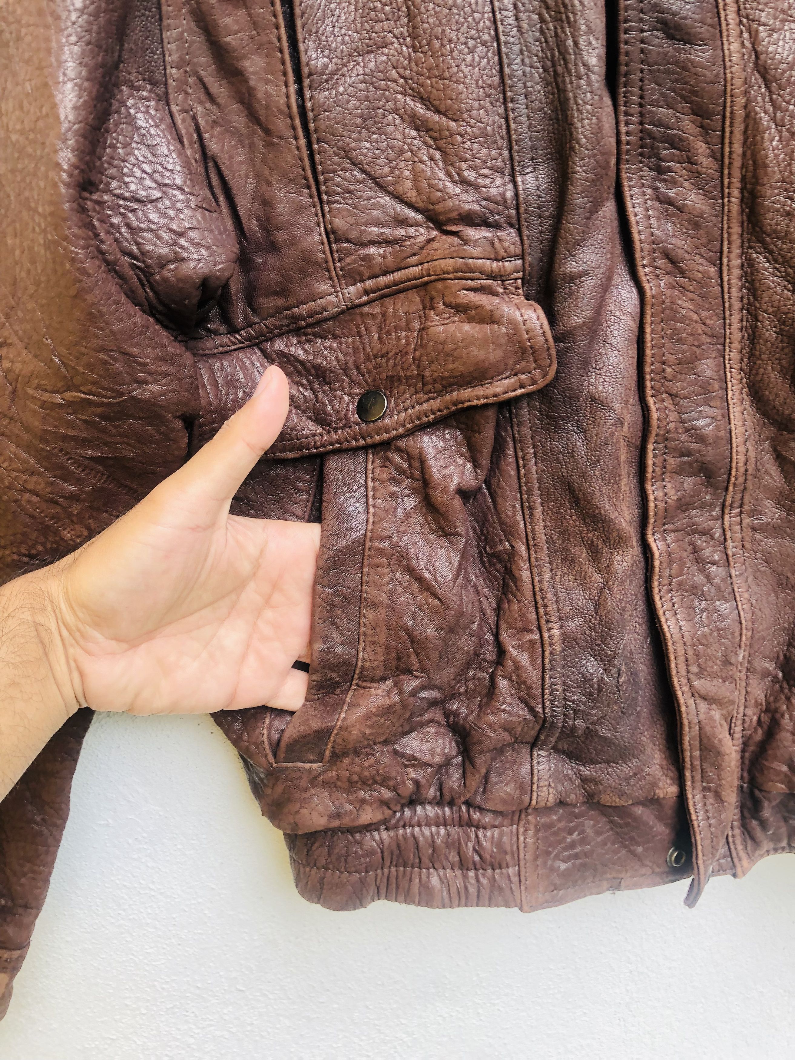 Japanese Brand × Vintage Vintage Leather Jacket Designed Fashion Style Size US L / EU 52-54 / 3 - 8 Thumbnail