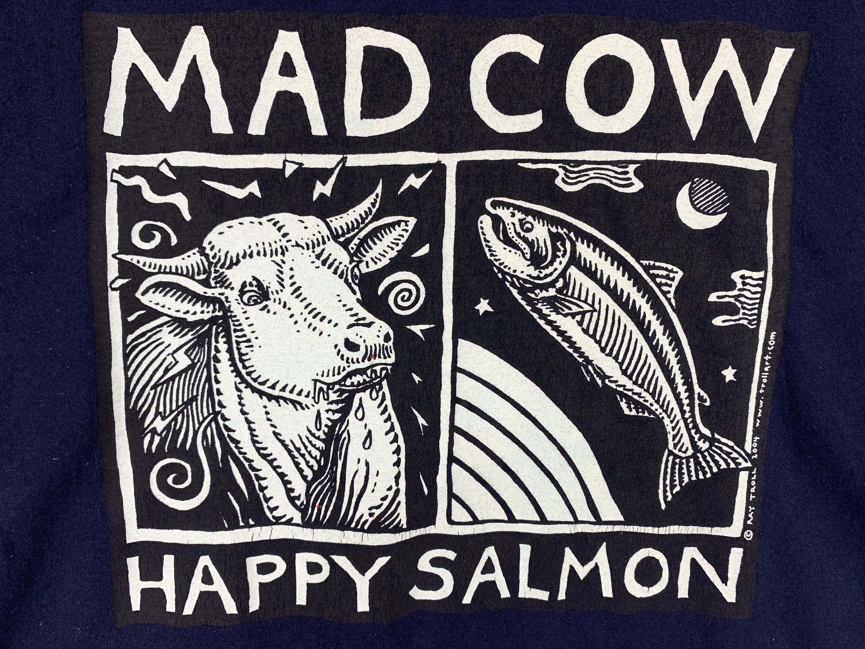 Vintage Ray Troll mad cow happy salmon vintage 00s shirt Size US L / EU 52-54 / 3 - 3 Thumbnail