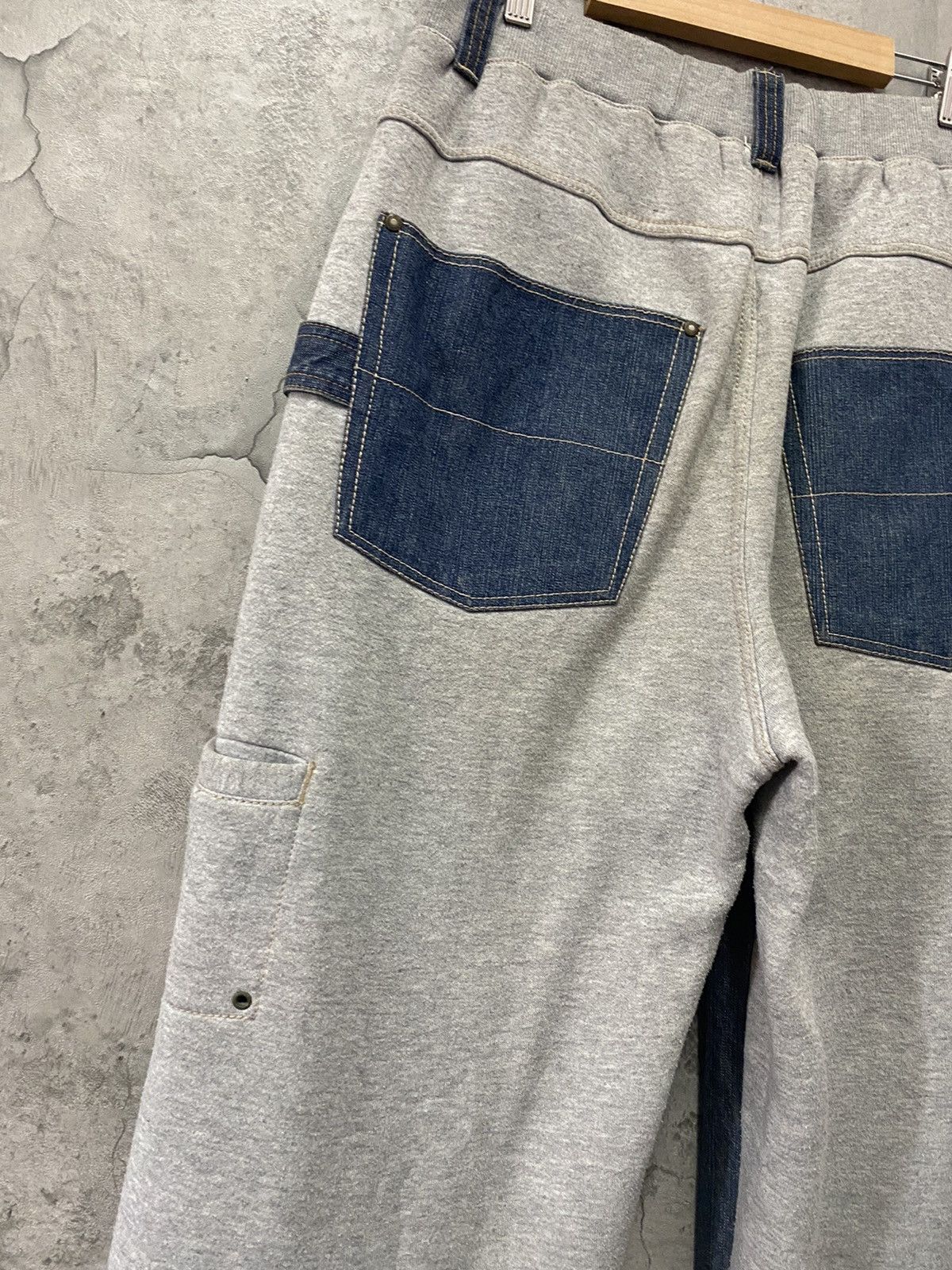 Designer × Japanese Brand Vintage GodBody Denim Tech Hybrid Baggy Denim Sweat Pants Size US 34 / EU 50 - 9 Thumbnail