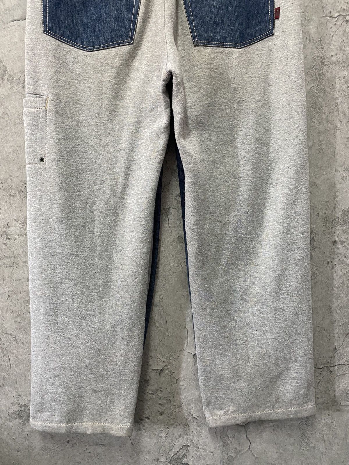Designer × Japanese Brand Vintage GodBody Denim Tech Hybrid Baggy Denim Sweat Pants Size US 34 / EU 50 - 8 Thumbnail