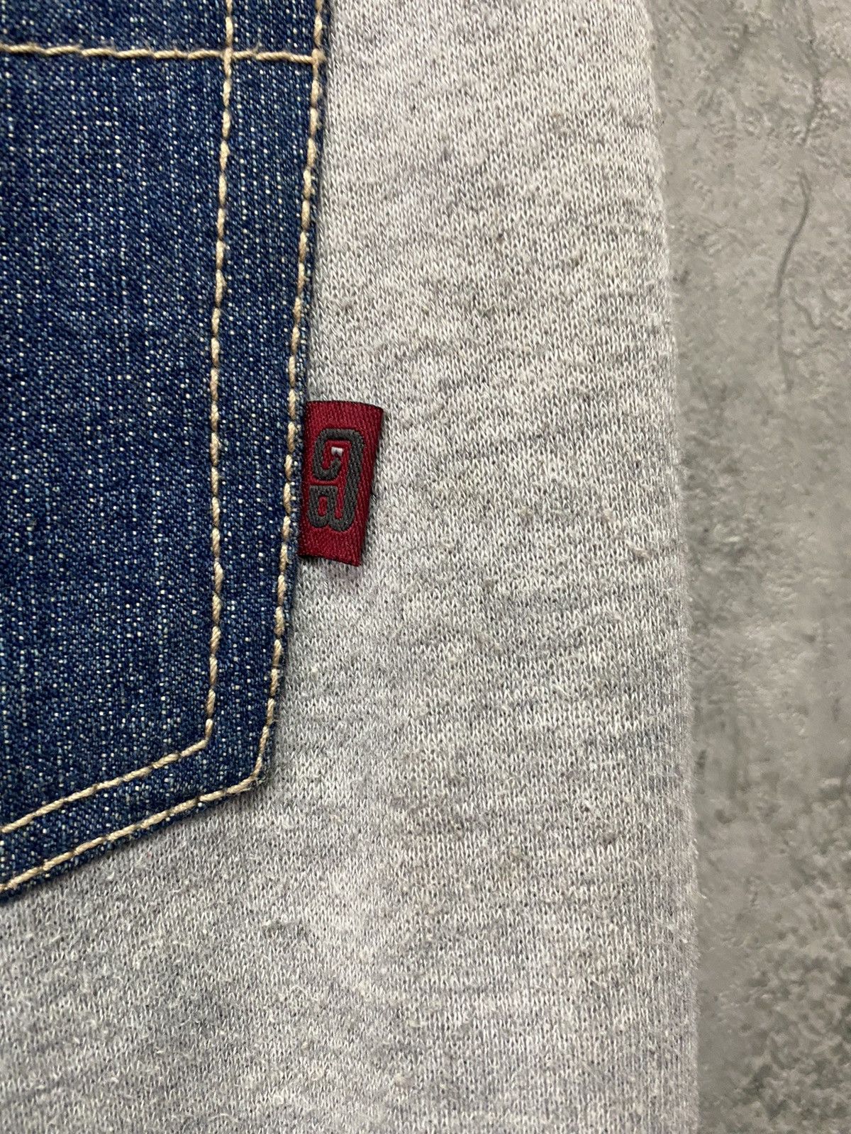 Designer × Japanese Brand Vintage GodBody Denim Tech Hybrid Baggy Denim Sweat Pants Size US 34 / EU 50 - 11 Thumbnail