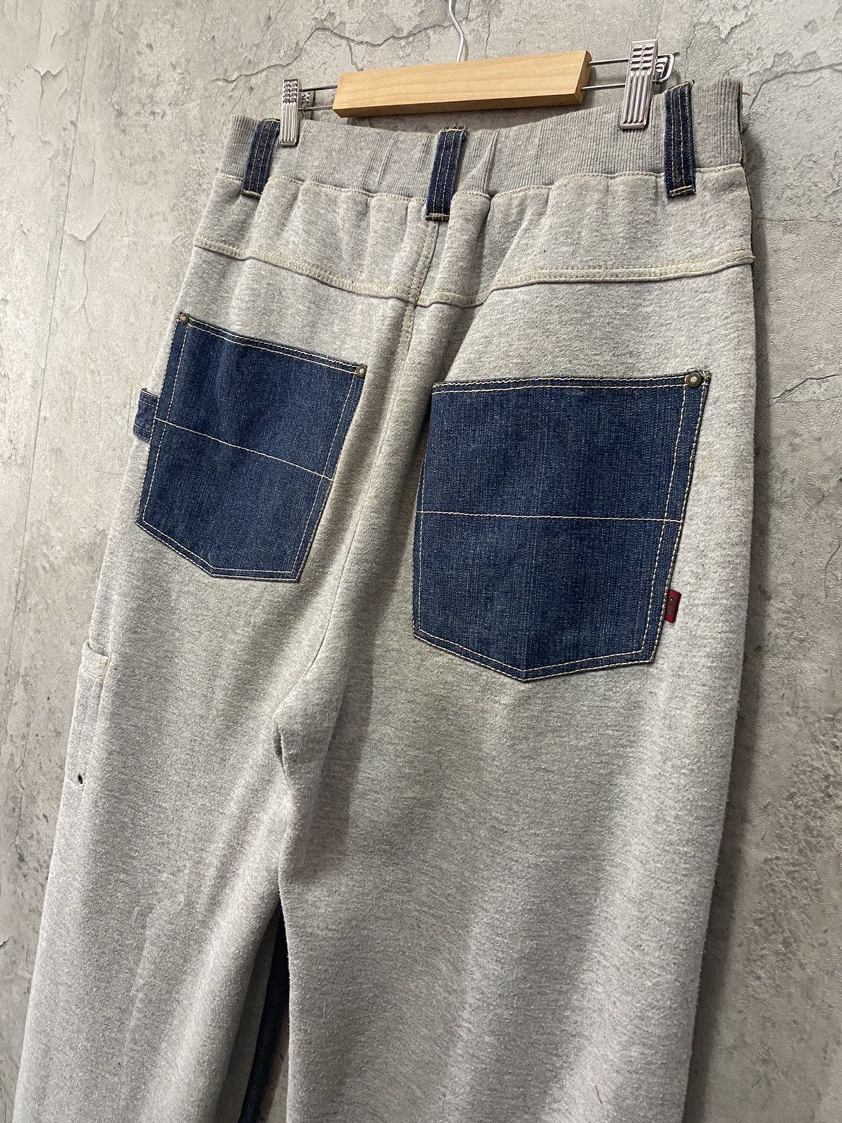 Designer × Japanese Brand Vintage GodBody Denim Tech Hybrid Baggy Denim Sweat Pants Size US 34 / EU 50 - 10 Thumbnail