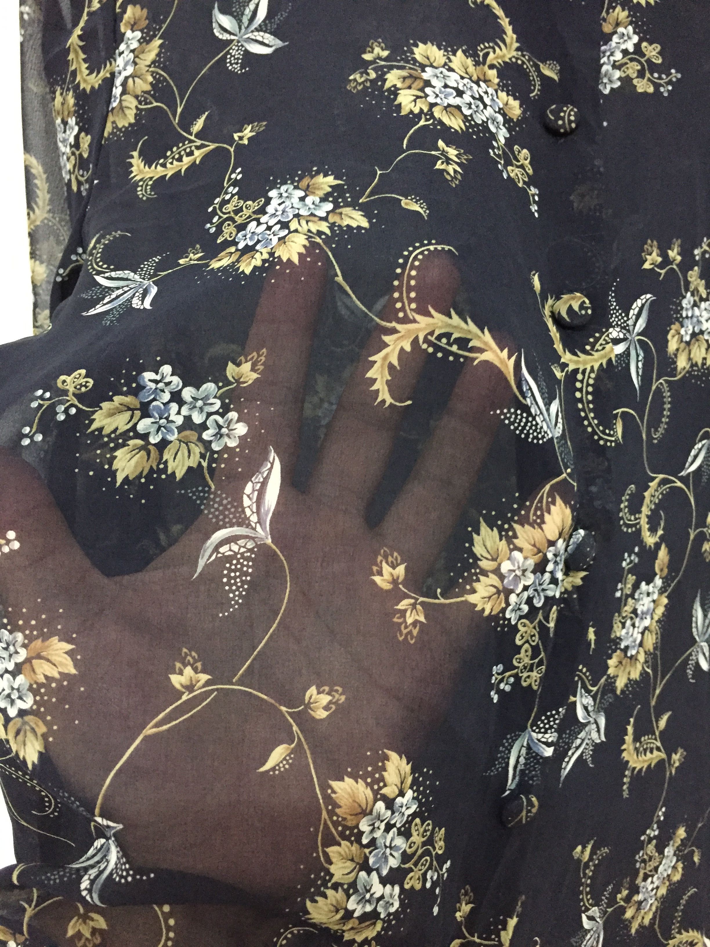 Burberry × Vintage 80's BURBERRYS Floral Full Print irreversible Paper thin Size L / US 10 / IT 46 - 6 Thumbnail