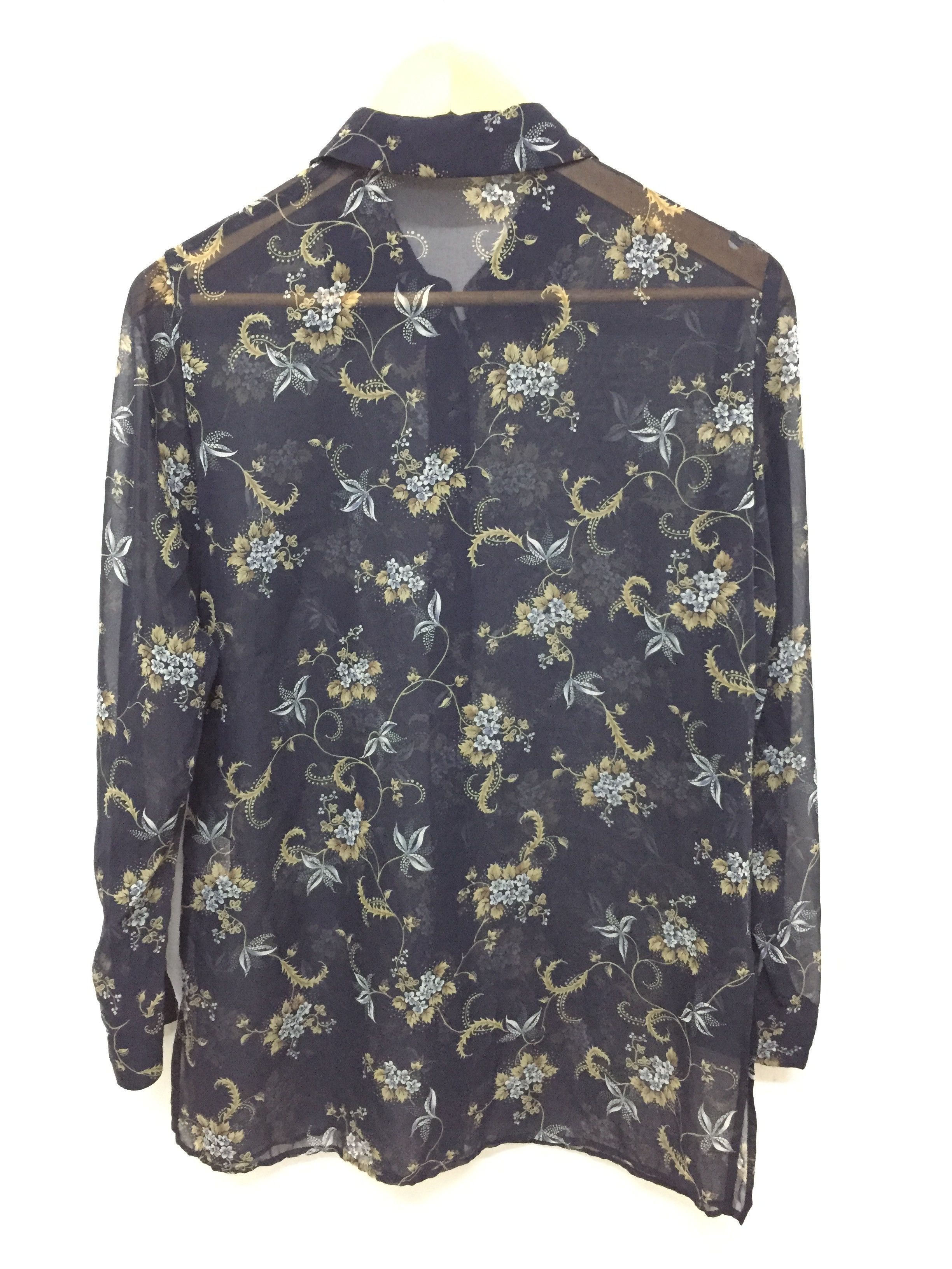 Burberry × Vintage 80's BURBERRYS Floral Full Print irreversible Paper thin Size L / US 10 / IT 46 - 7 Thumbnail