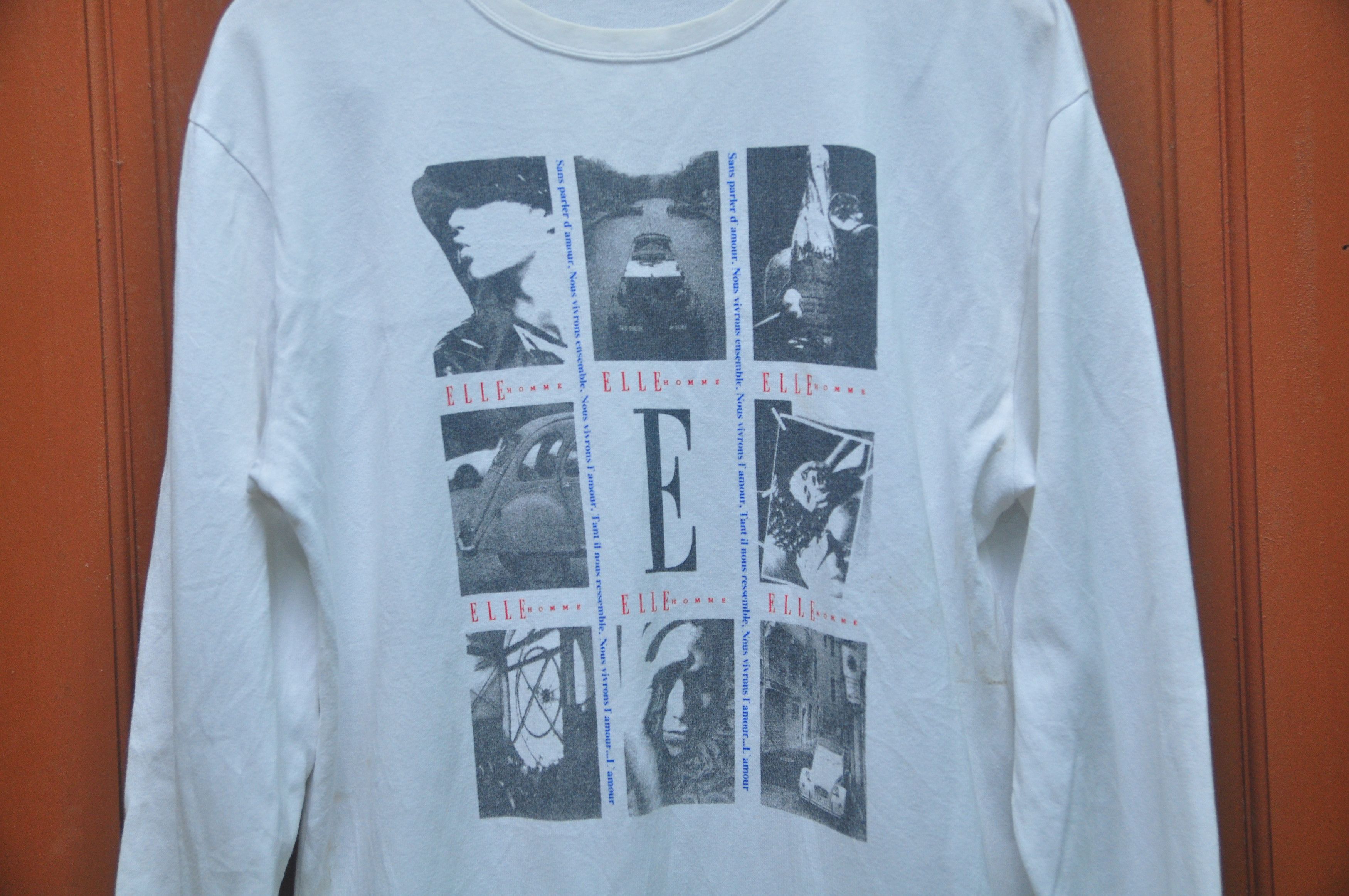 Designer × Japanese Brand × Vintage Elle Homme Paris Long Sleeve Travis Scott Fashion Style Size US L / EU 52-54 / 3 - 4 Thumbnail