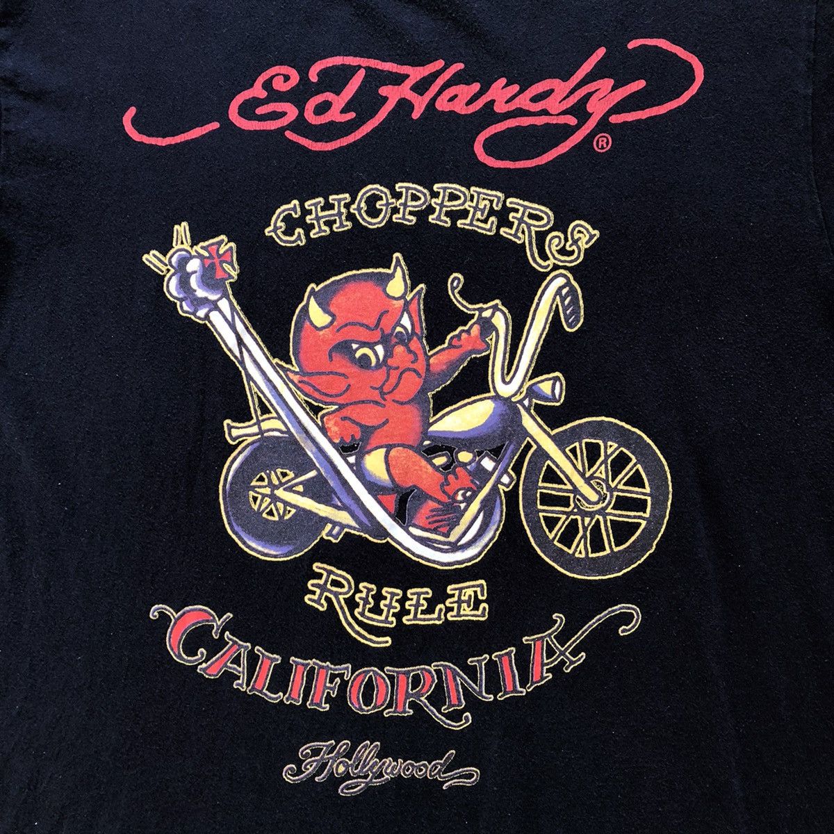 Ed Hardy 🔥Steals🔥ED HARDY Chopper Rule Printed Design T-Shirt Size US L / EU 52-54 / 3 - 5 Thumbnail