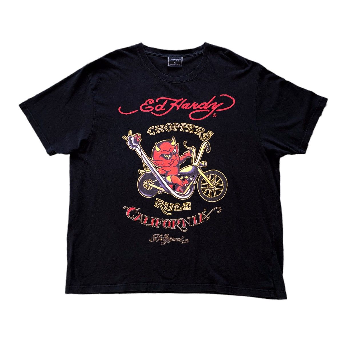 Ed Hardy 🔥Steals🔥ED HARDY Chopper Rule Printed Design T-Shirt Size US L / EU 52-54 / 3 - 1 Thumbnail