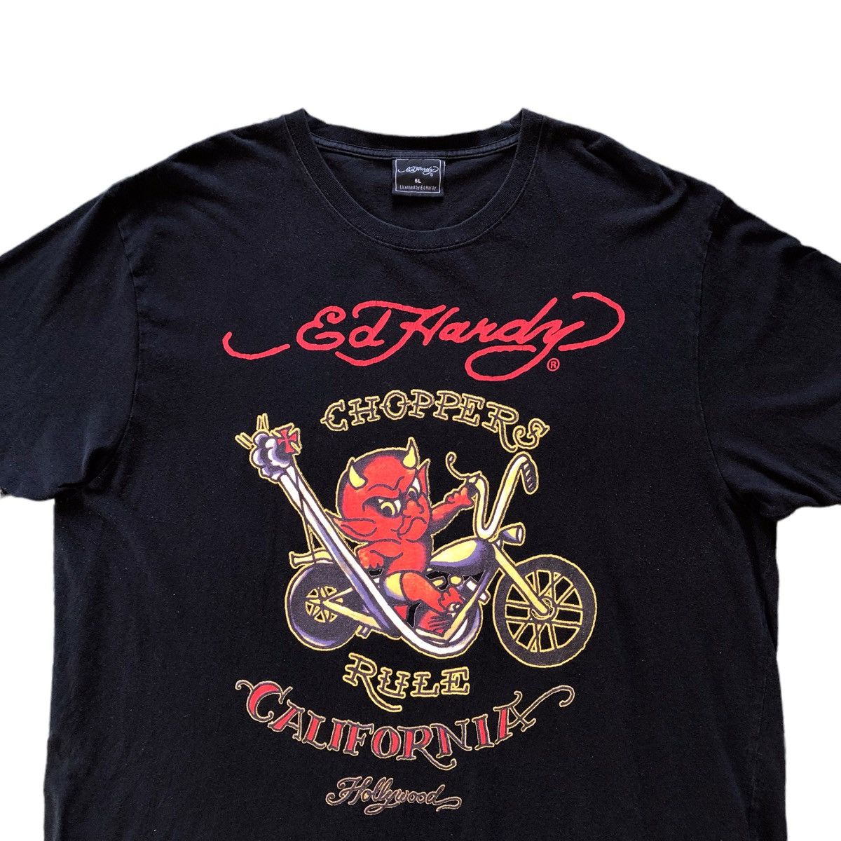Ed Hardy 🔥Steals🔥ED HARDY Chopper Rule Printed Design T-Shirt Size US L / EU 52-54 / 3 - 3 Thumbnail