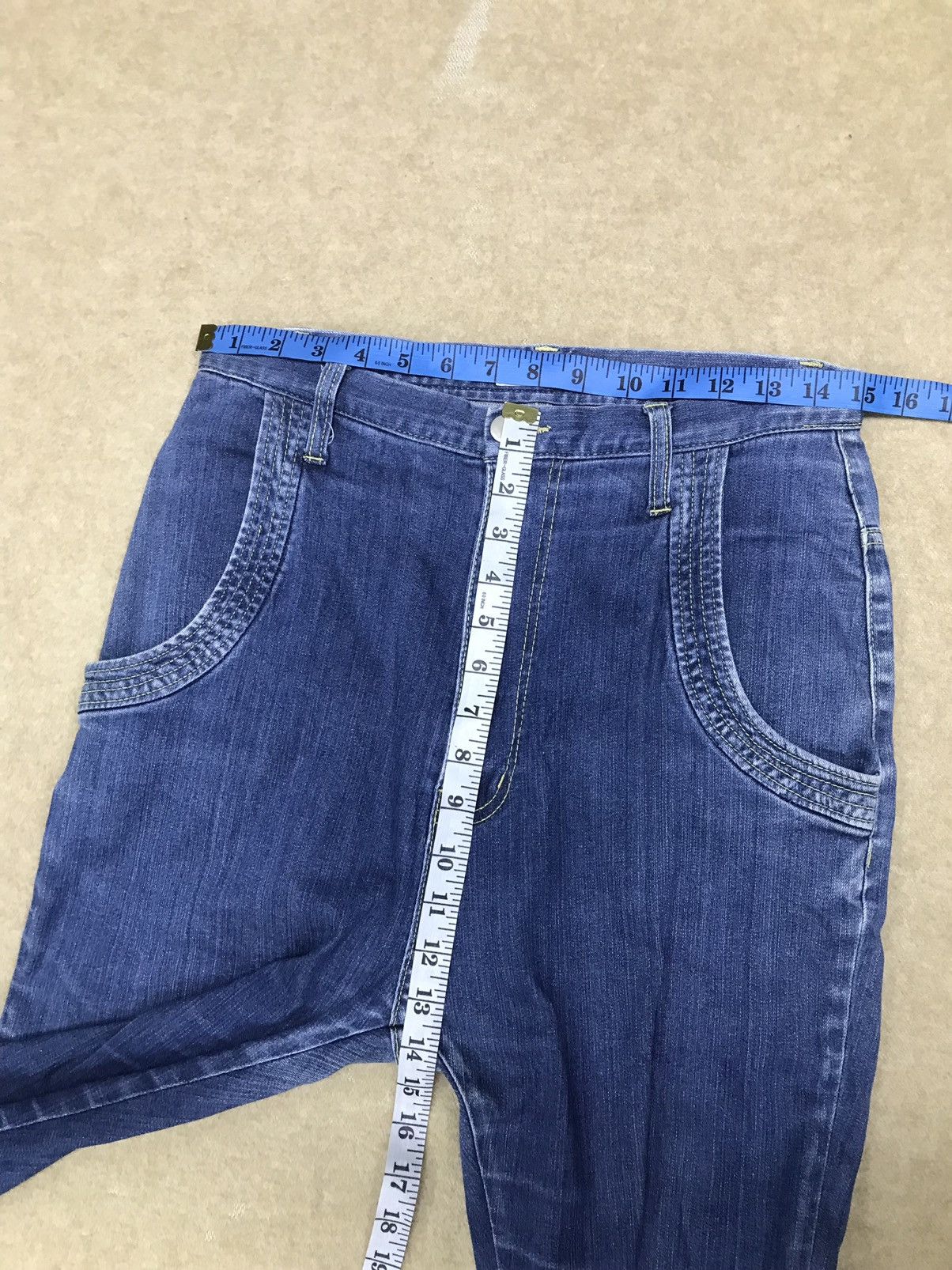 Issey Miyake × Japanese Brand × Vintage Vintage 90s Ne Net Denim Baggy By Issey Miyake Sz 30 Size 30" / US 8 / IT 44 - 11 Thumbnail