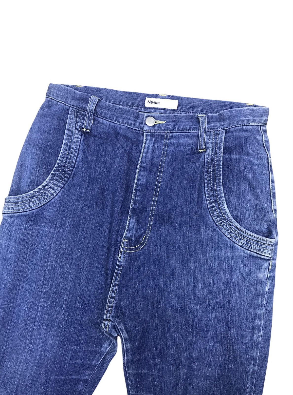 Issey Miyake × Japanese Brand × Vintage Vintage 90s Ne Net Denim Baggy By Issey Miyake Sz 30 Size 30" / US 8 / IT 44 - 3 Thumbnail