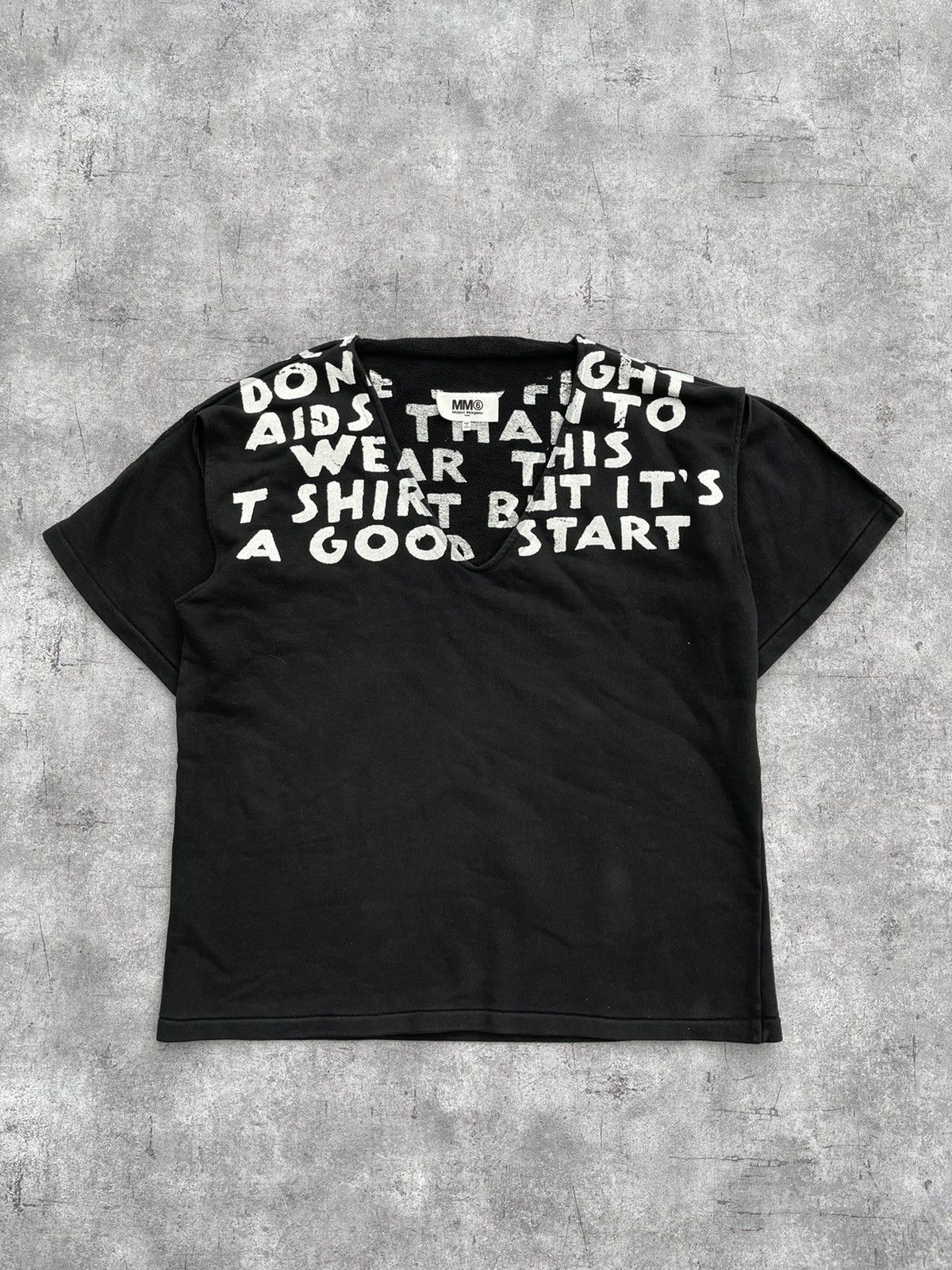 image of Maison Margiela Mm6 S/s2019 Aids Sweatshirt in Black, Men's (Size Medium)