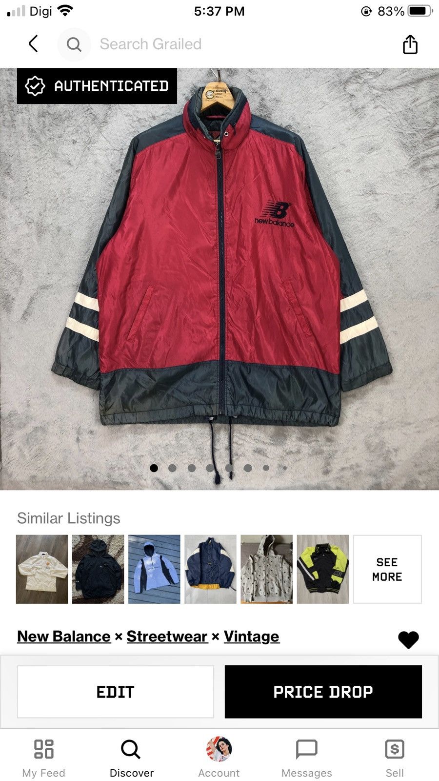 New Balance VINTAGE 80's NEW BALANCE JACKET BORN IN THE USA #5568-198 Size US L / EU 52-54 / 3 - 11 Thumbnail
