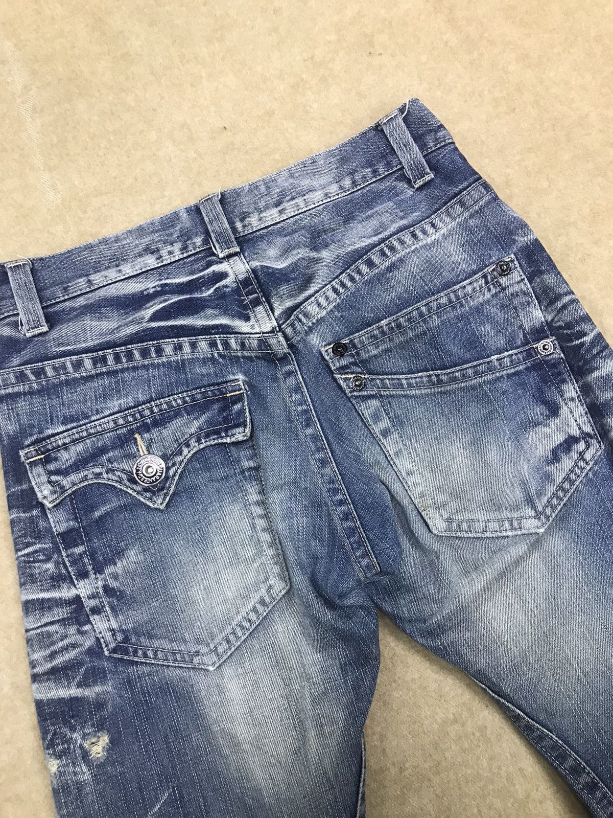 Japanese Brand × Vintage 🔥RARE! Rattle Trap Japan Distressed Flare Denim Size 30x32 Size US 30 / EU 46 - 6 Thumbnail