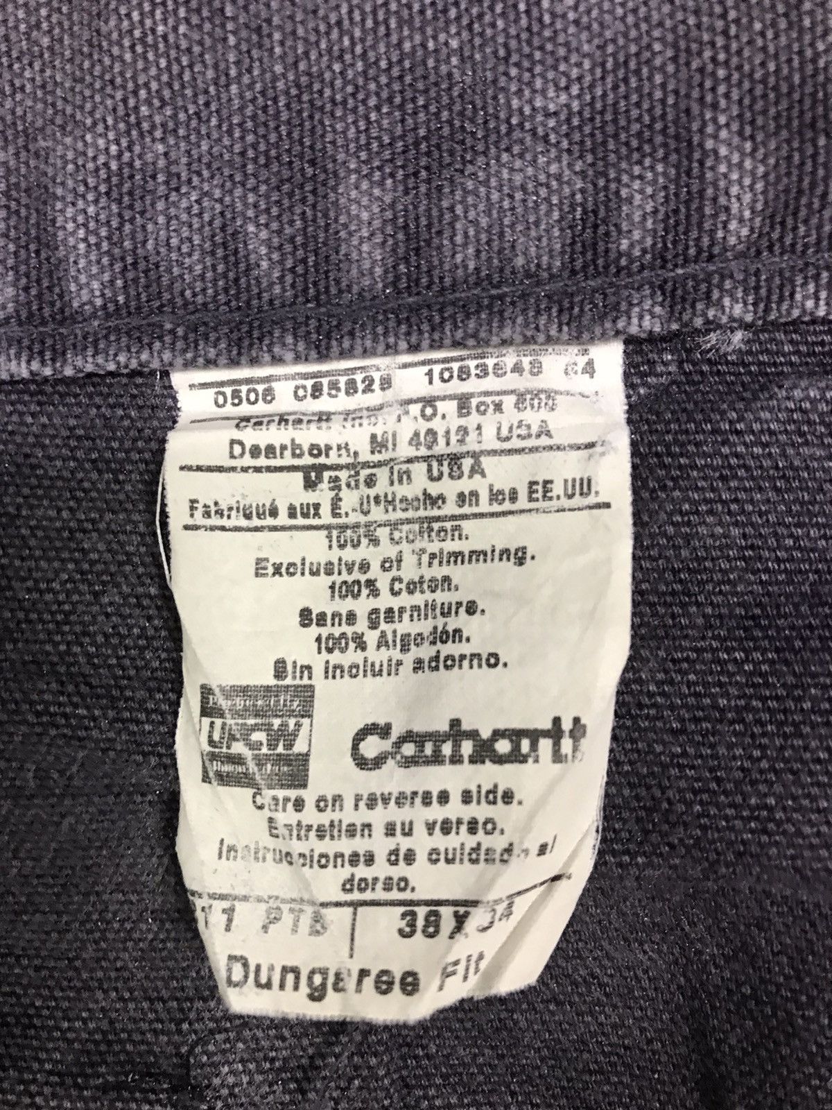 Carhartt × Vintage Faded Black Carhartt Single Knee Workwear Cargo Sz 38x34 Size US 38 / EU 54 - 5 Thumbnail