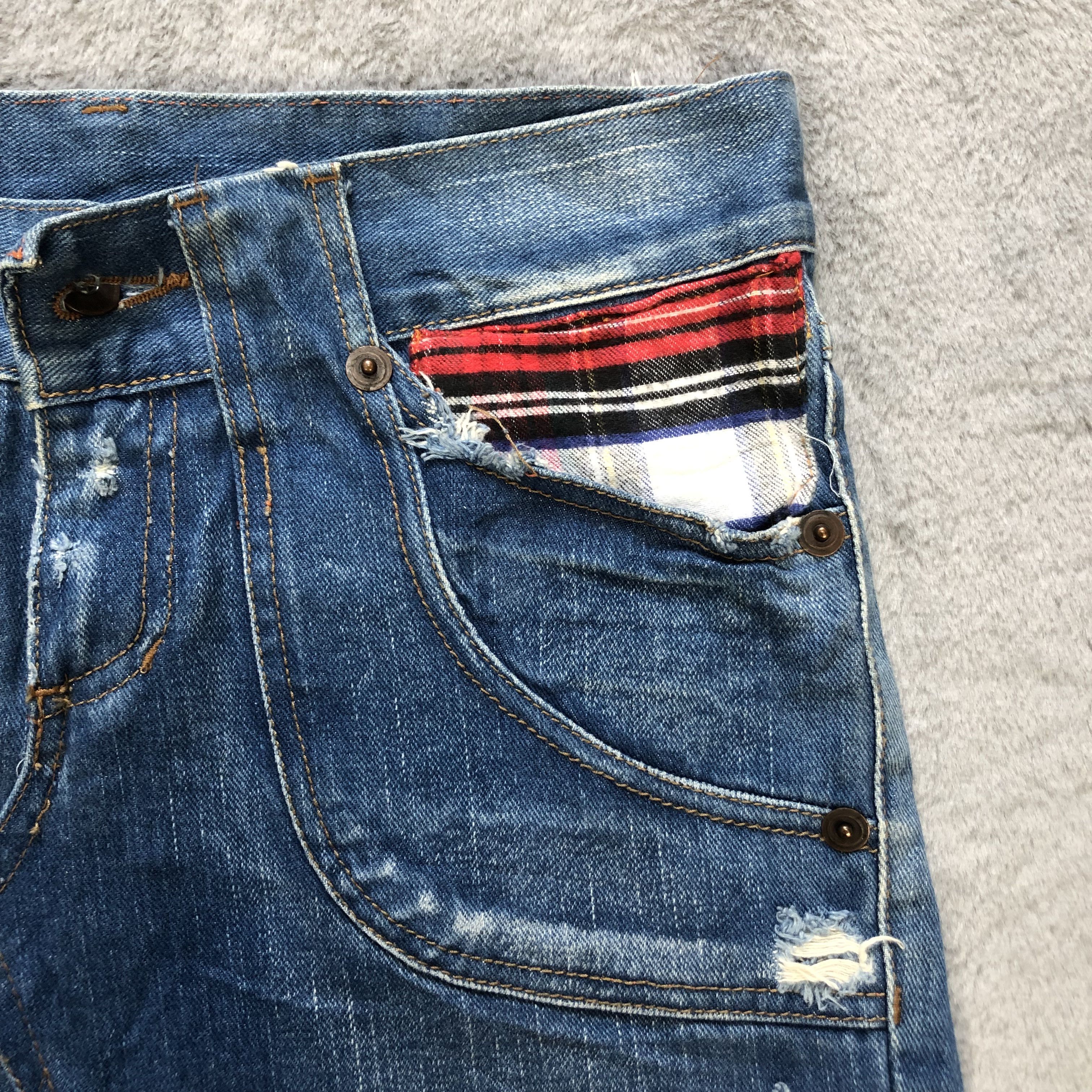 Blue Blue Japan TRASHED🔥 BLUE BLUE JEANS MINI SKIRTS #6903-96 Size 30" / US 8 / IT 44 - 4 Thumbnail