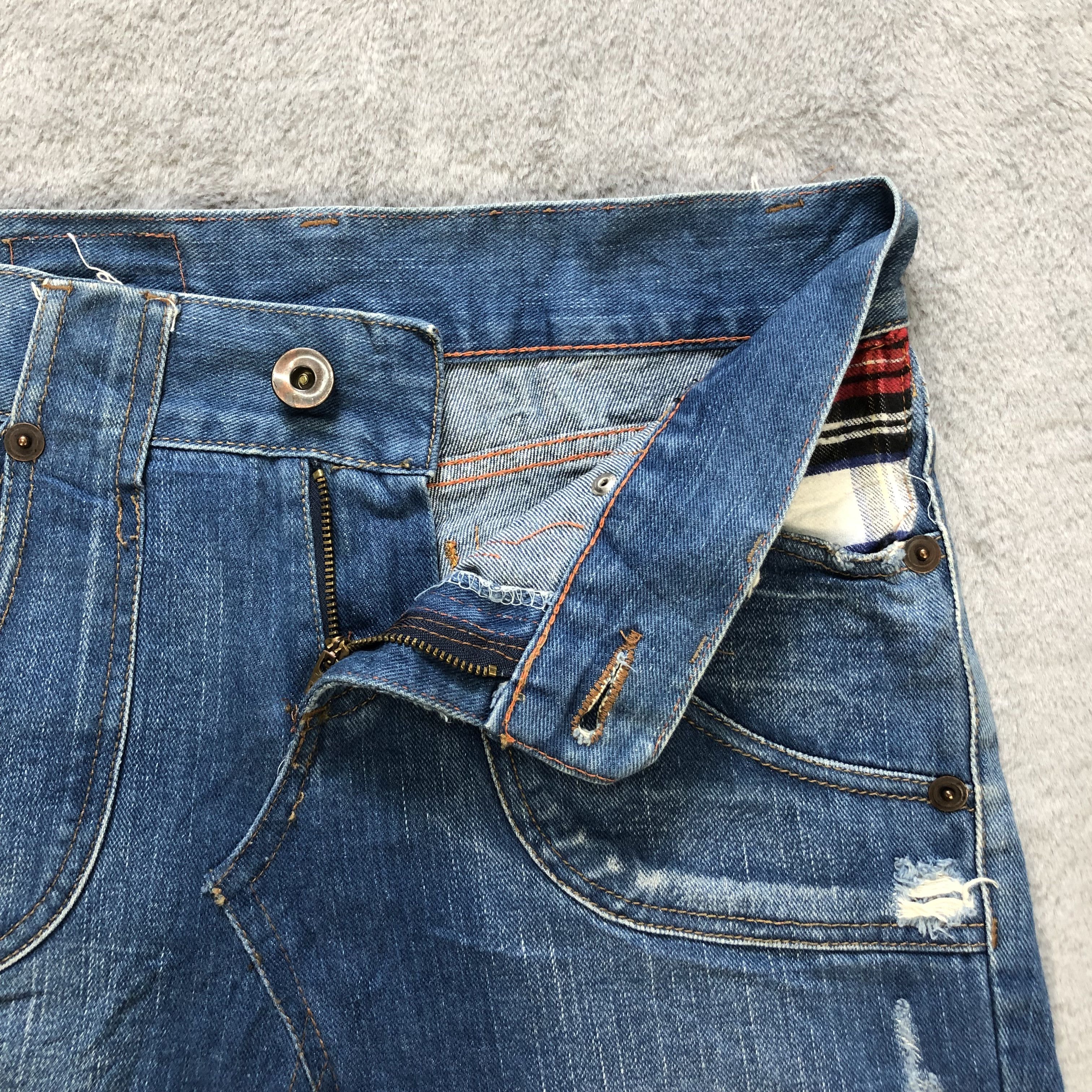 Blue Blue Japan TRASHED🔥 BLUE BLUE JEANS MINI SKIRTS #6903-96 Size 30" / US 8 / IT 44 - 5 Thumbnail