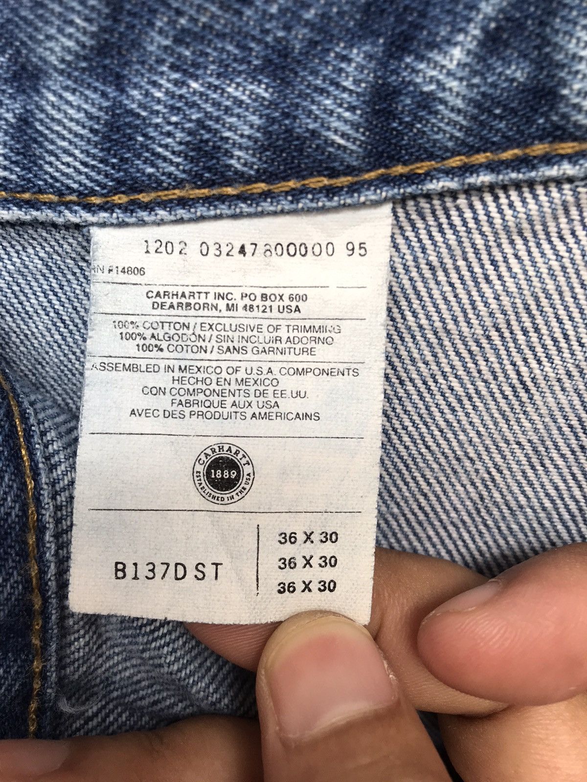 Carhartt × Vintage Vintage Carhartt Carpenter Denim Size 36x30 Size US 36 / EU 52 - 9 Thumbnail