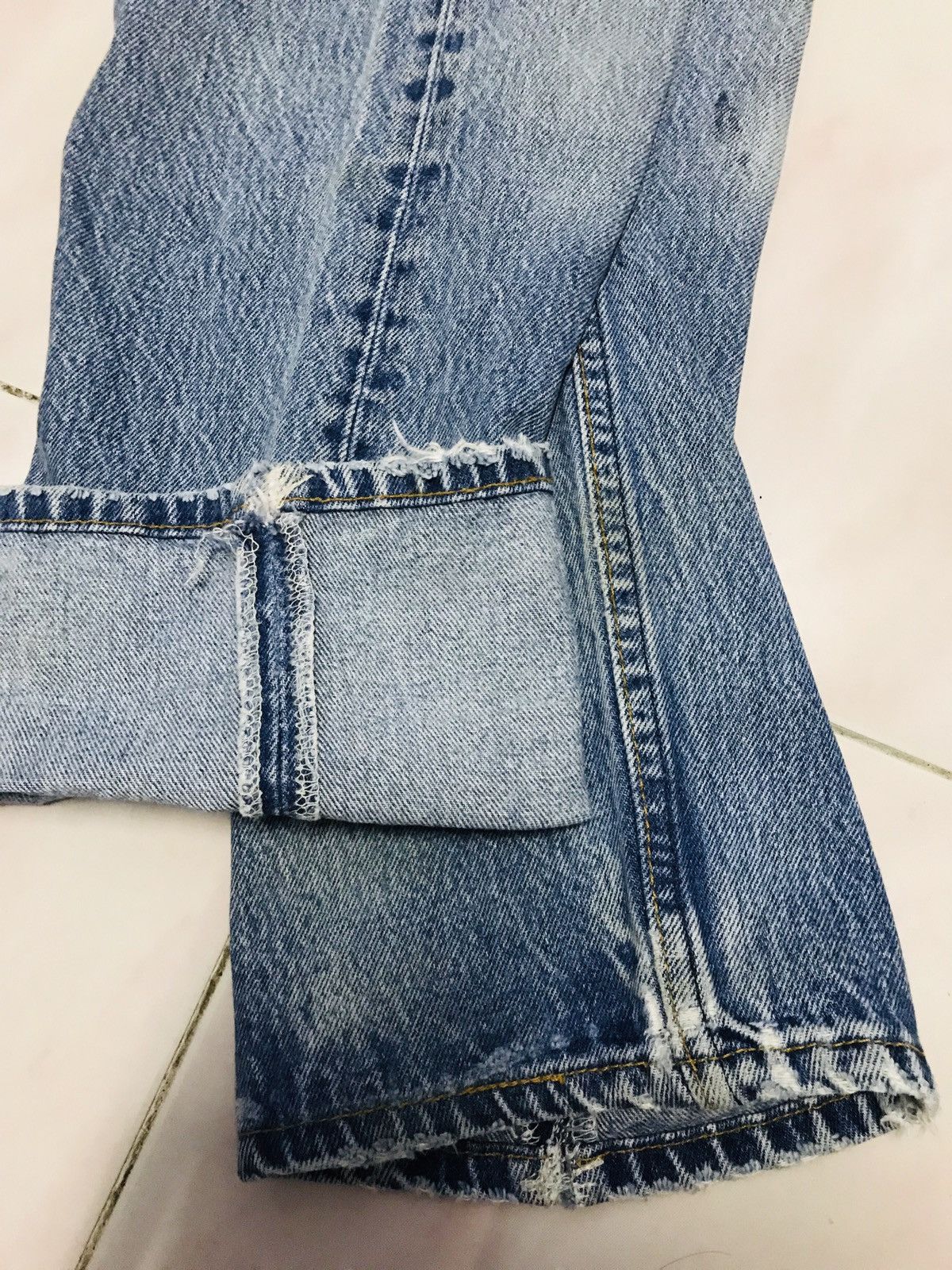 Levi's Vintage Clothing × Vintage Vintage Levi’s Custom Made Nice Design Jeans 29x30 Size US 29 - 11 Thumbnail