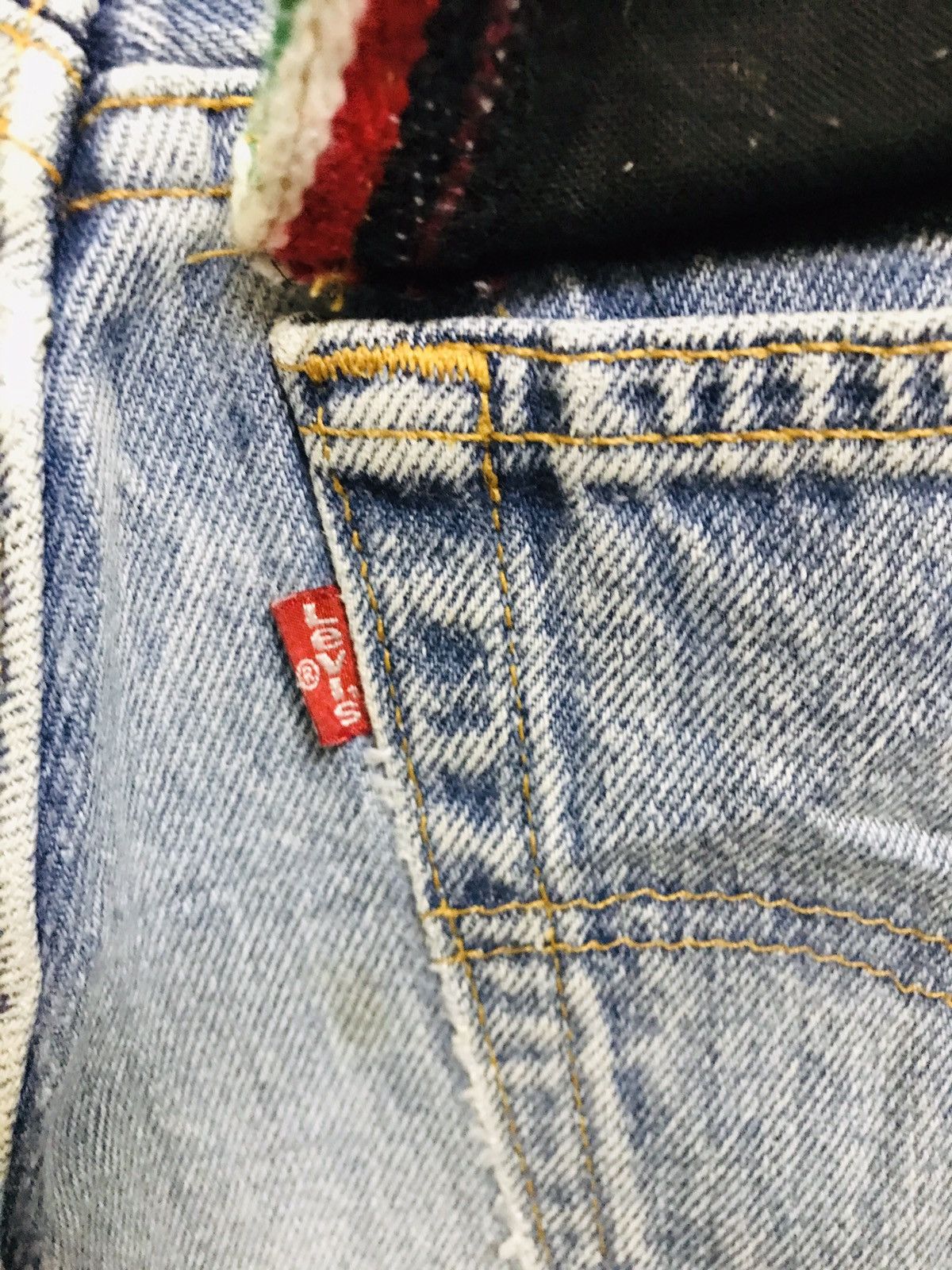 Levi's Vintage Clothing × Vintage Vintage Levi’s Custom Made Nice Design Jeans 29x30 Size US 29 - 7 Thumbnail