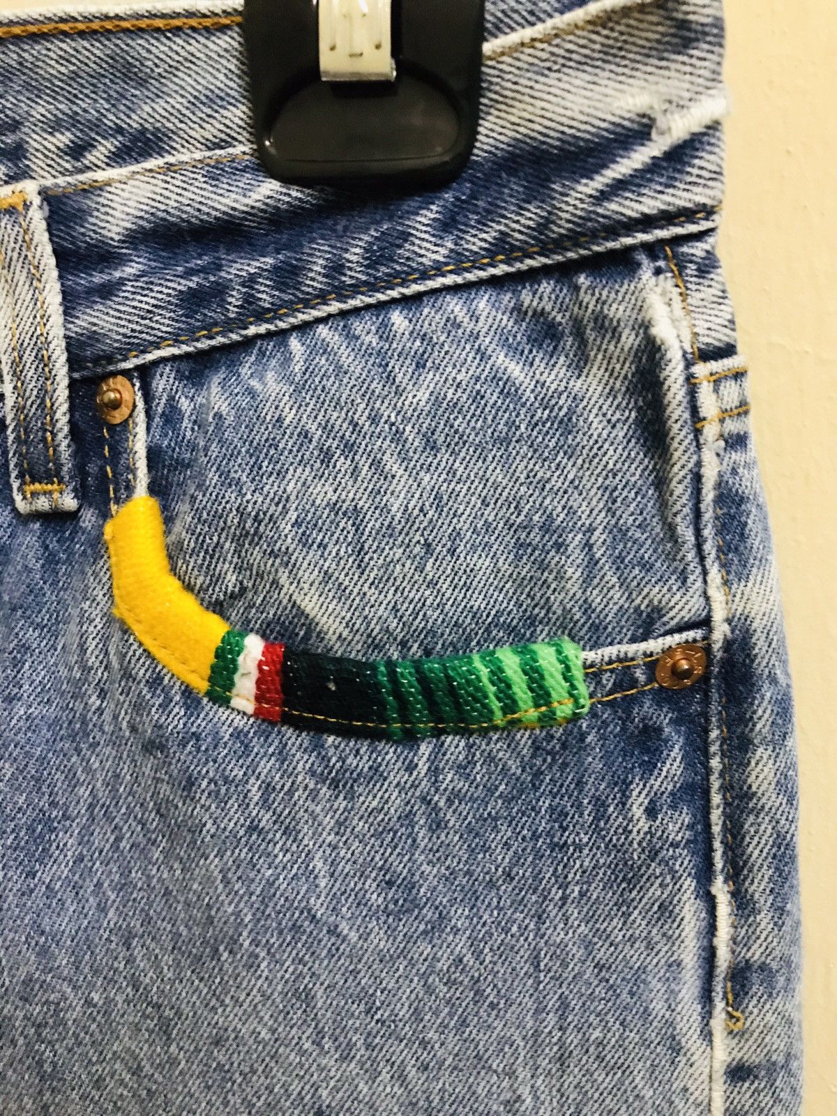 Levi's Vintage Clothing × Vintage Vintage Levi’s Custom Made Nice Design Jeans 29x30 Size US 29 - 3 Thumbnail