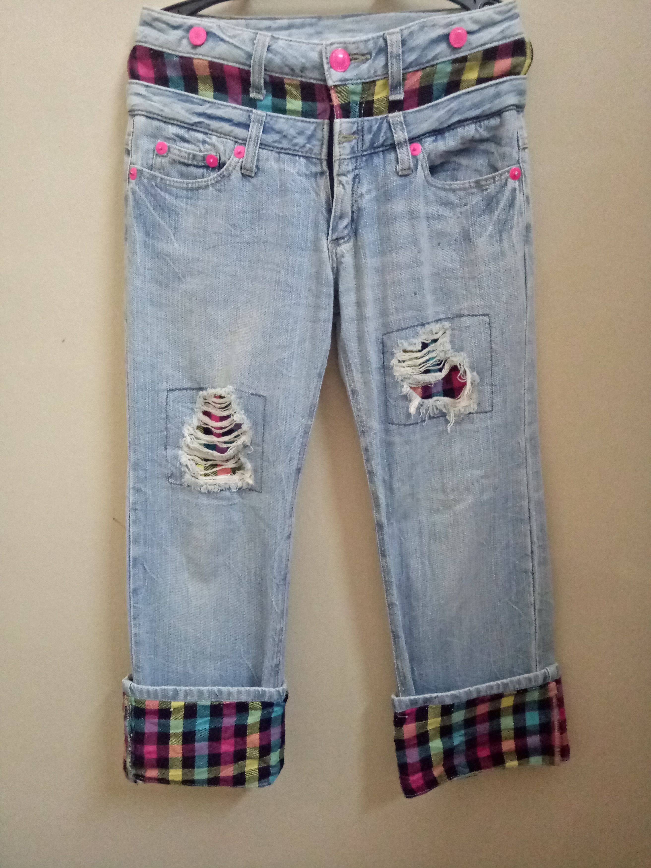 Designer × Japanese Brand Japanese Brand Double Waist Lightning Distressed Size 32" / US 10 / IT 46 - 3 Thumbnail