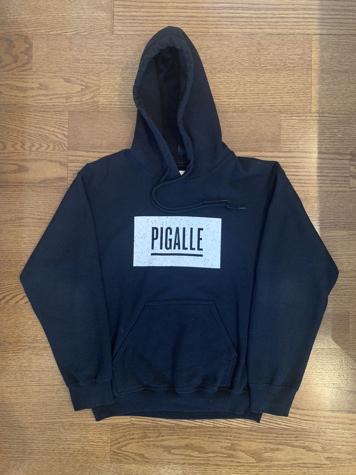 image of Pigalle Paris Box Logo Hoodie Black Cotton, Men's (Size Small)