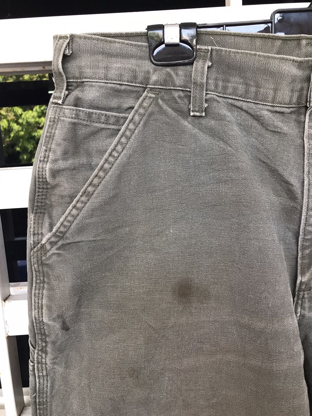 Carhartt × Vintage Green Carhartt Cargo Workwear Dungaree Pants 36x29 Size US 36 / EU 52 - 5 Thumbnail