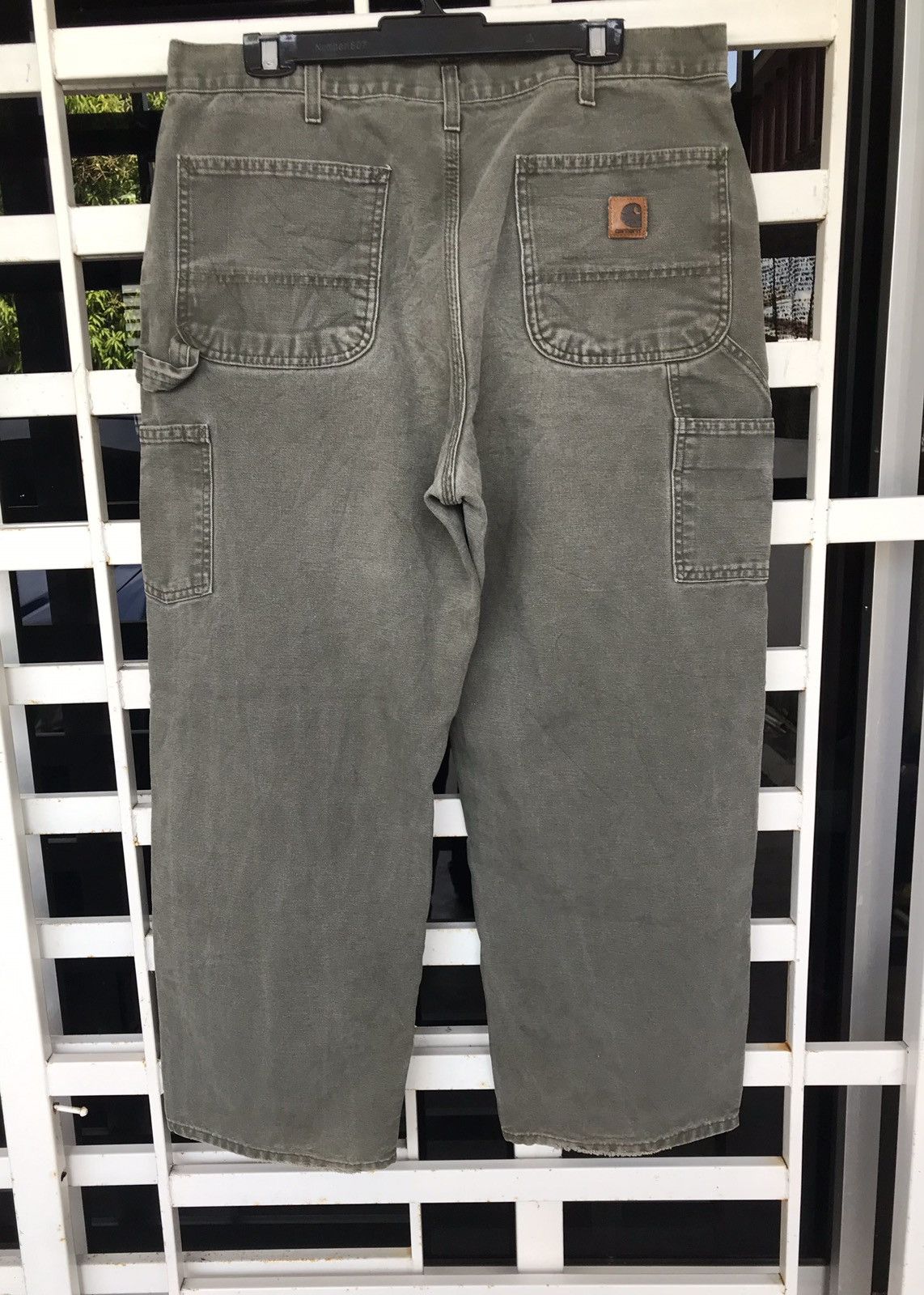 Carhartt × Vintage Green Carhartt Cargo Workwear Dungaree Pants 36x29 Size US 36 / EU 52 - 1 Thumbnail