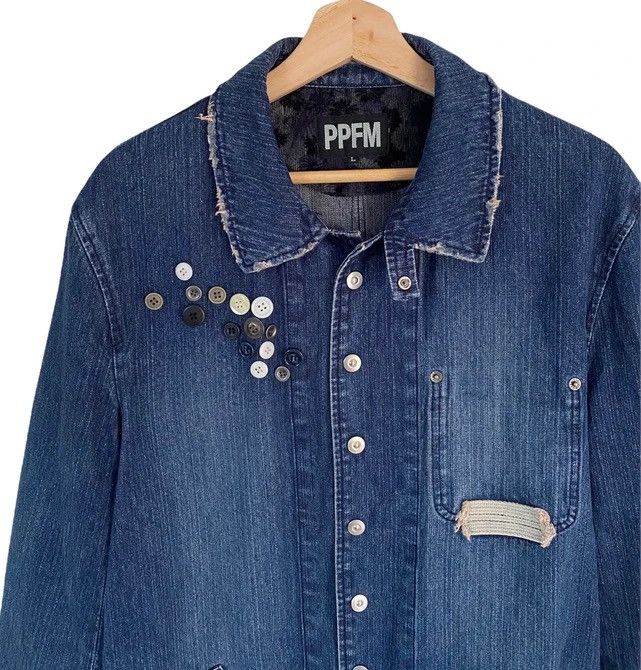 Hysteric Glamour × PPFM 🔥SICK! PPFM RARE BUTTON PATCHES DENIM CHORE JACKET Size US M / EU 48-50 / 2 - 5 Thumbnail