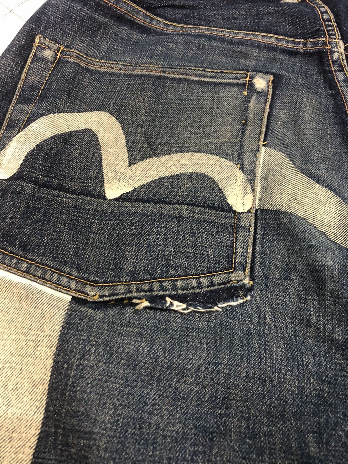 Evisu Evisu Yamane Japan Diacock Big Logo Traviss Scott Denim Size US 34 / EU 50 - 14 Thumbnail