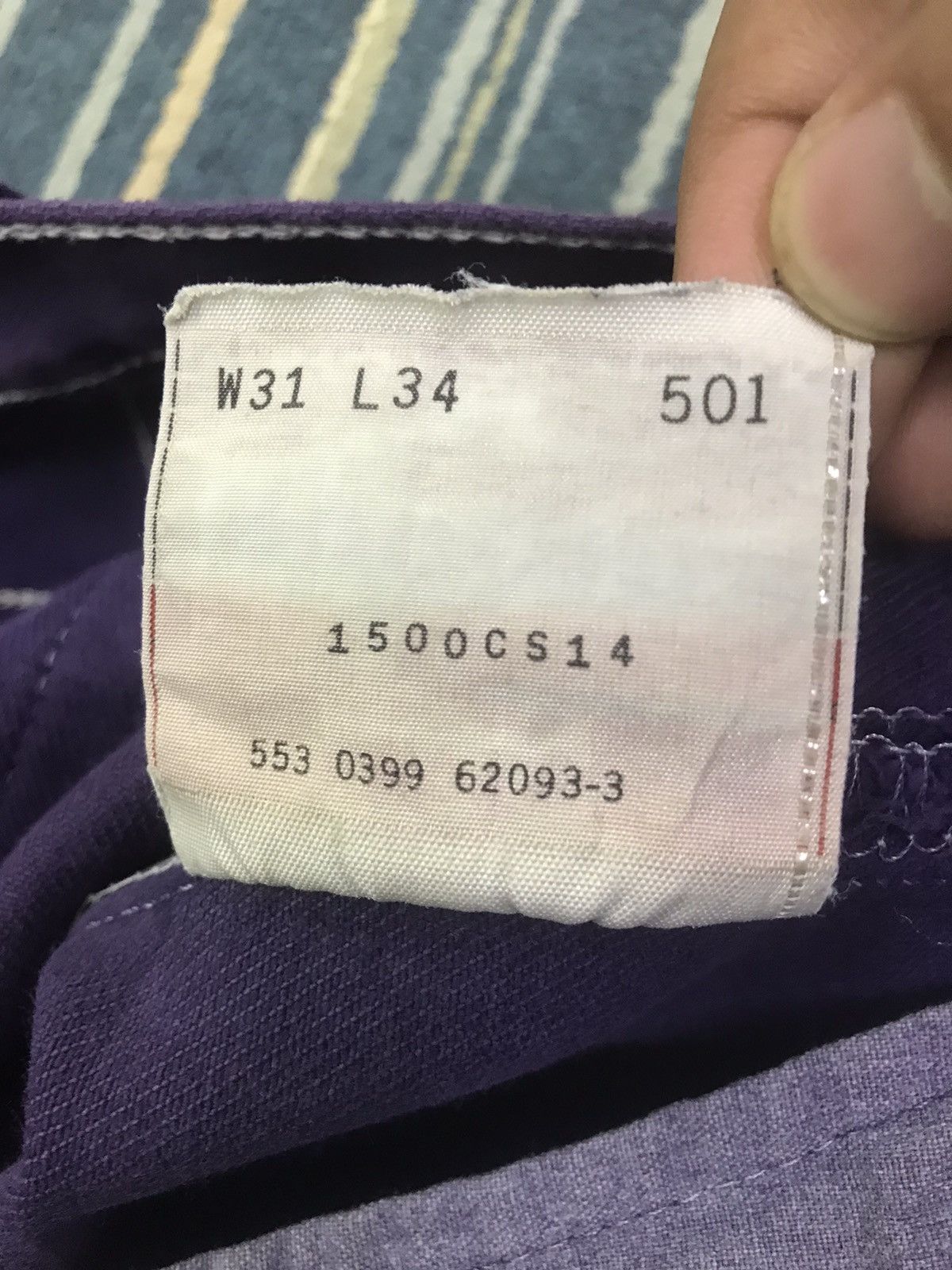 Levi's Vintage Clothing × Vintage Vintage Purple Levi’s 501 Distressed Denim Size 30x33 Size US 30 / EU 46 - 11 Thumbnail