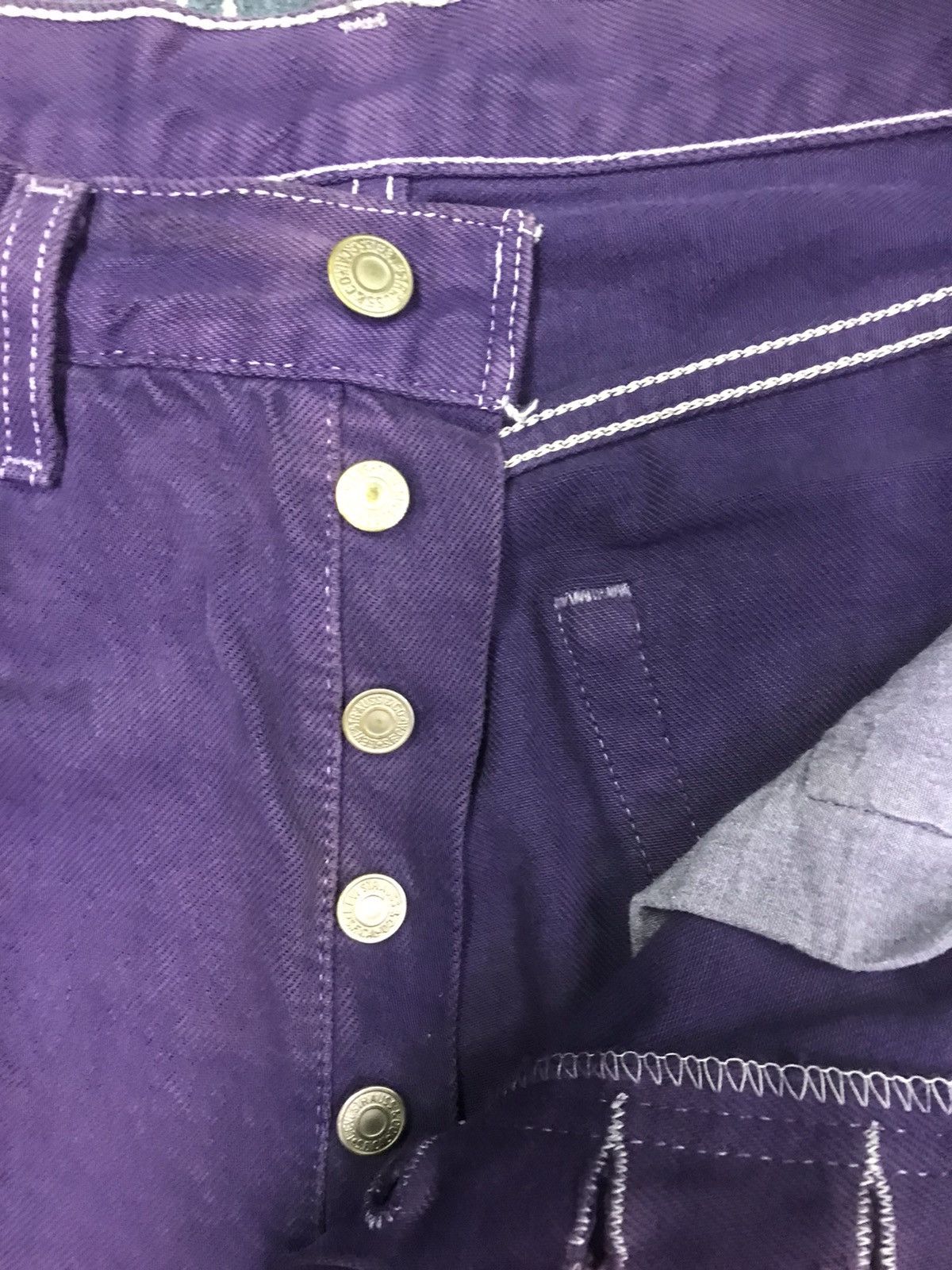 Levi's Vintage Clothing × Vintage Vintage Purple Levi’s 501 Distressed Denim Size 30x33 Size US 30 / EU 46 - 9 Thumbnail