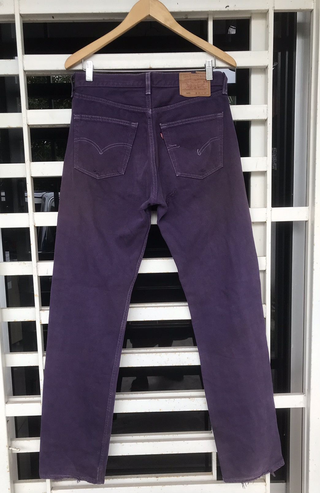 Levi's Vintage Clothing × Vintage Vintage Purple Levi’s 501 Distressed Denim Size 30x33 Size US 30 / EU 46 - 2 Thumbnail