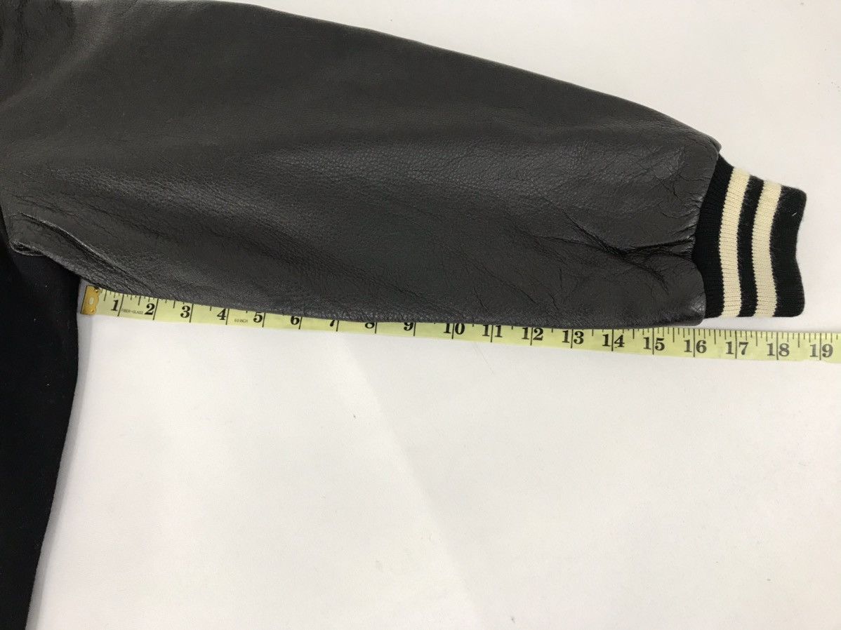 Japanese Brand Vintage Varsity Jacket ixi:z Right Staff Leather Sleeve Size US L / EU 52-54 / 3 - 10 Thumbnail