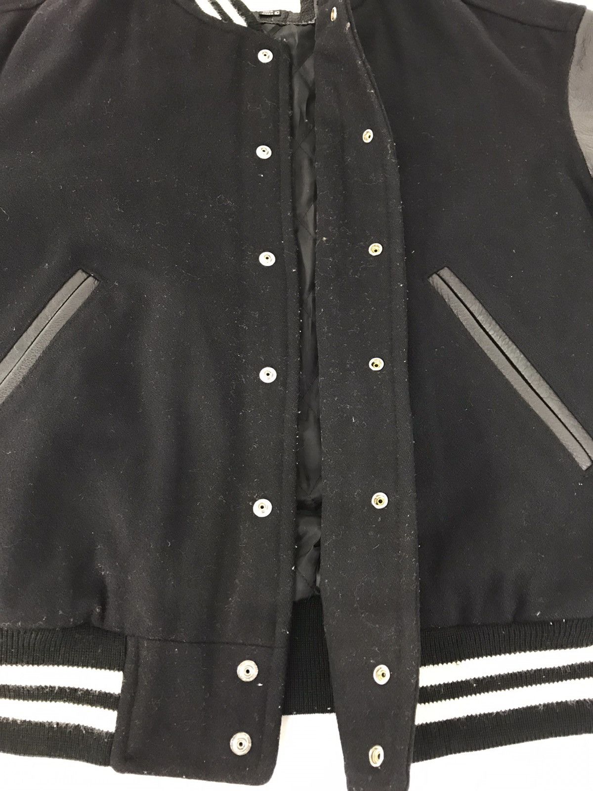 Japanese Brand Vintage Varsity Jacket ixi:z Right Staff Leather Sleeve Size US L / EU 52-54 / 3 - 3 Thumbnail