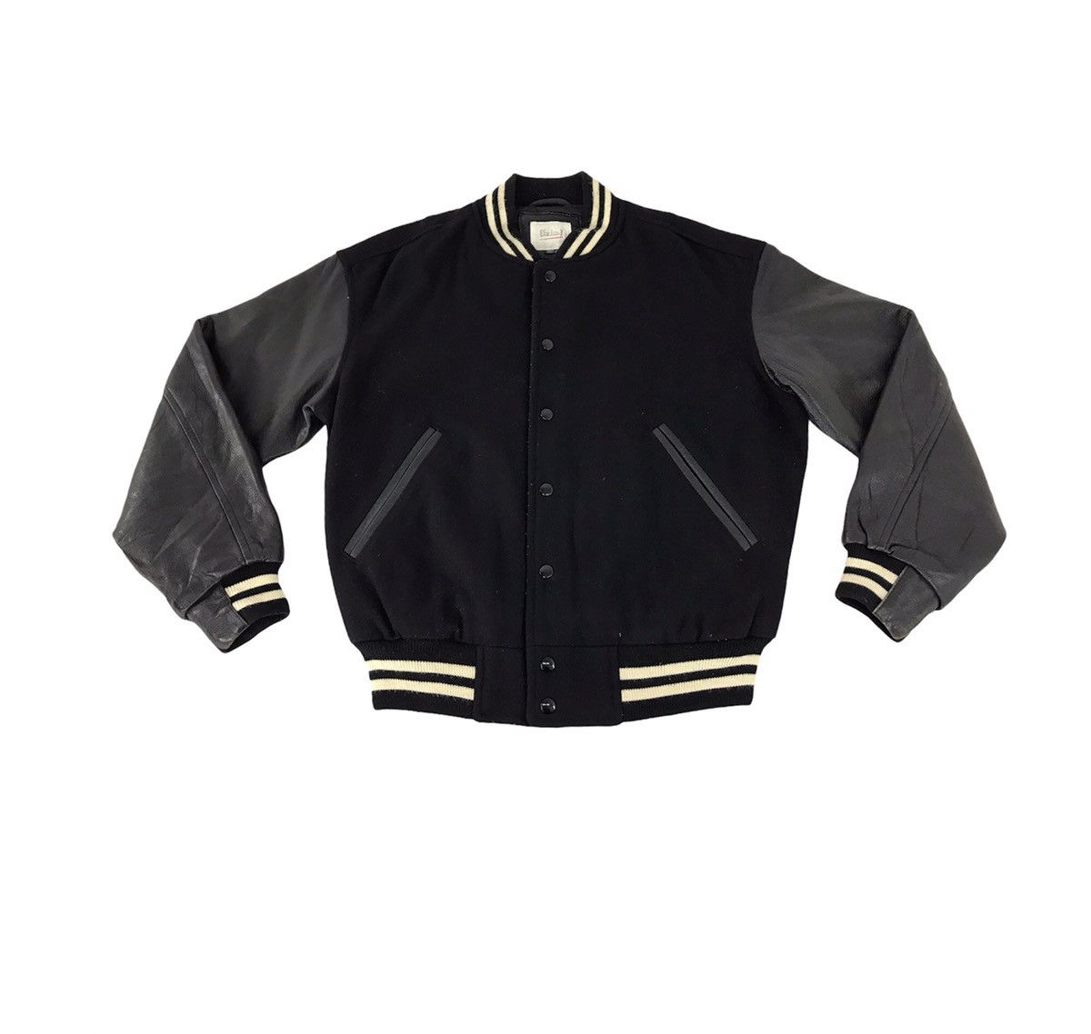 Japanese Brand Vintage Varsity Jacket ixi:z Right Staff Leather Sleeve Size US L / EU 52-54 / 3 - 2 Thumbnail
